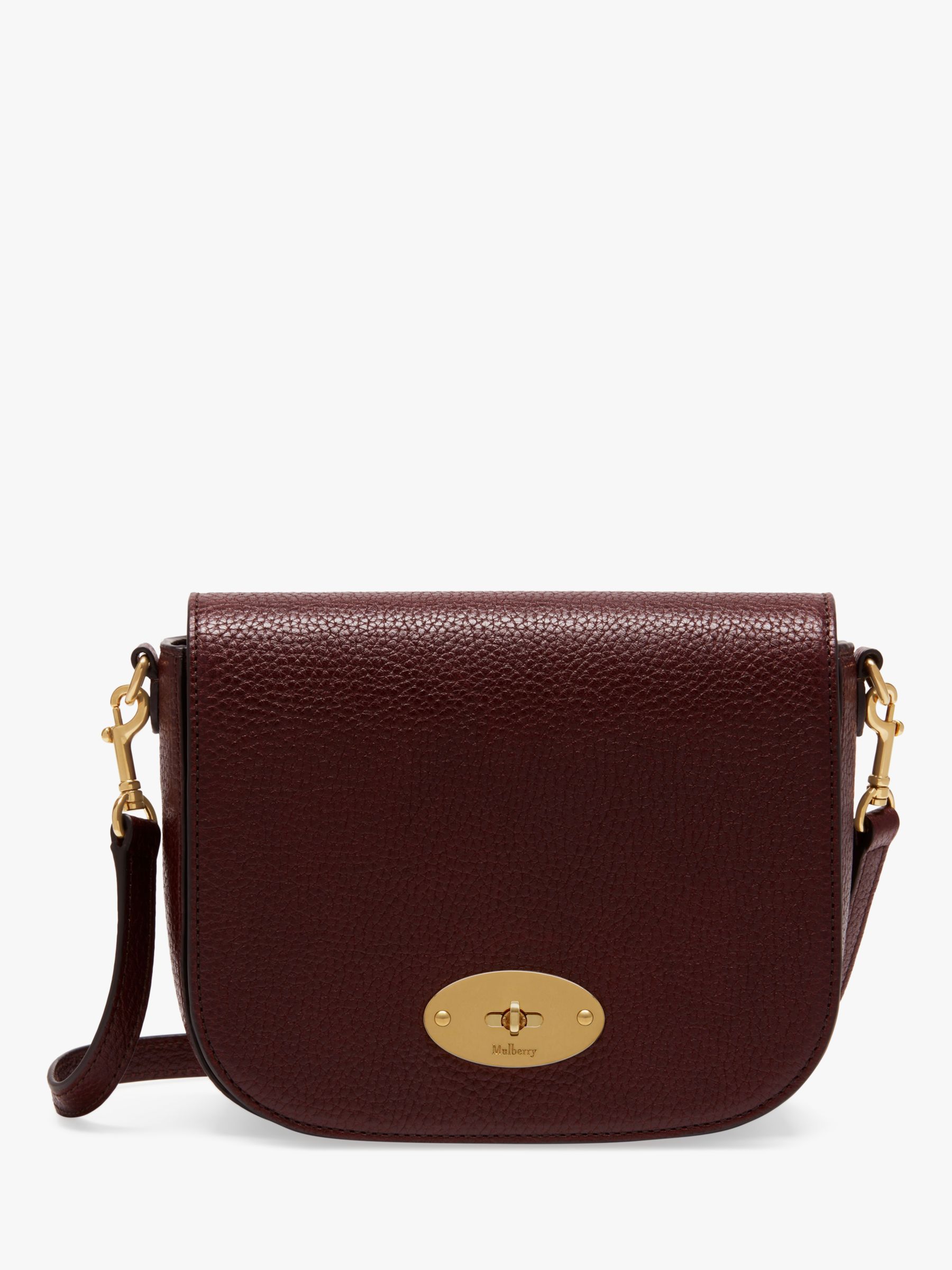 Mulberry Small Darley Grain Veg Tanned Leather Satchel Bag, Oxblood