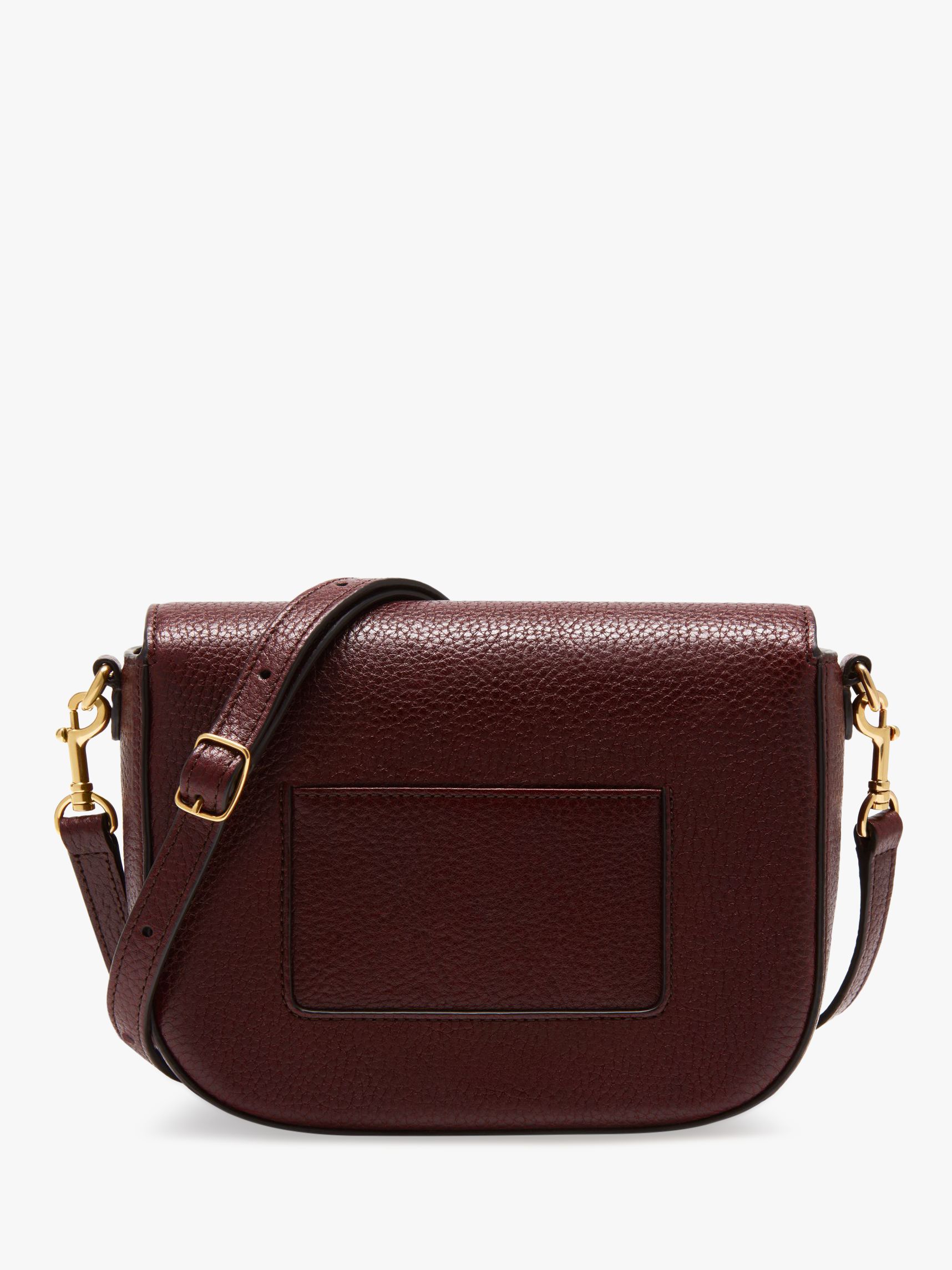 Mulberry Small Darley Grain Veg Tanned Leather Satchel Bag, Oxblood at ...