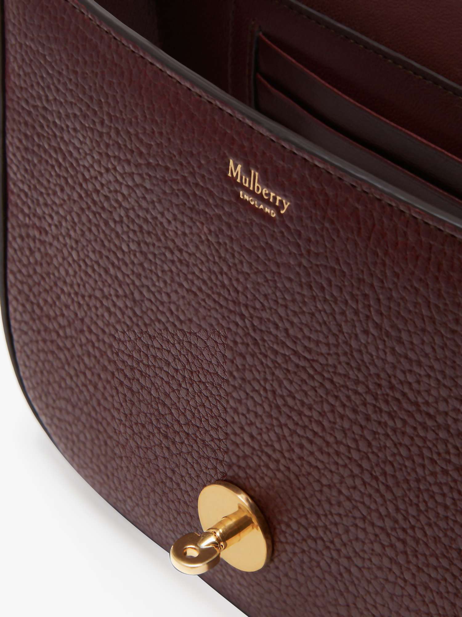 Mulberry Small Darley Grain Veg Tanned Leather Satchel Bag, Oxblood at ...