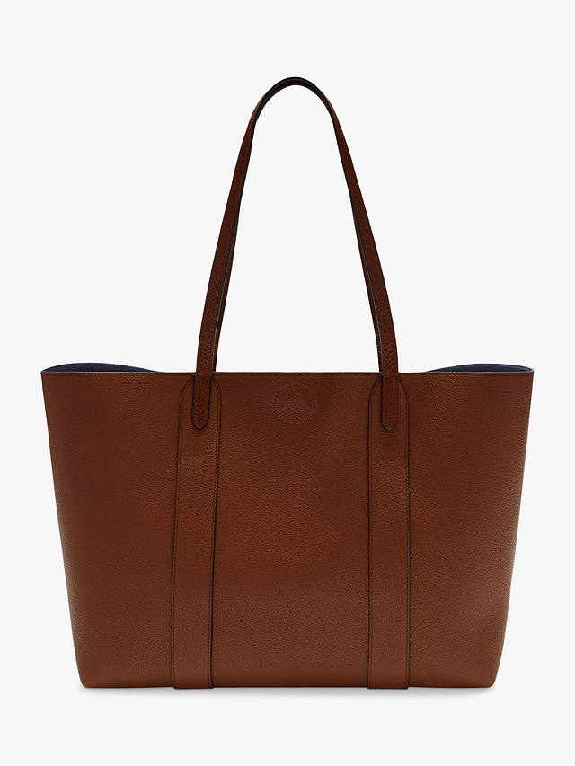 Mulberry Bayswater Small Classic Grain Leather Tote Bag, Oak at John ...