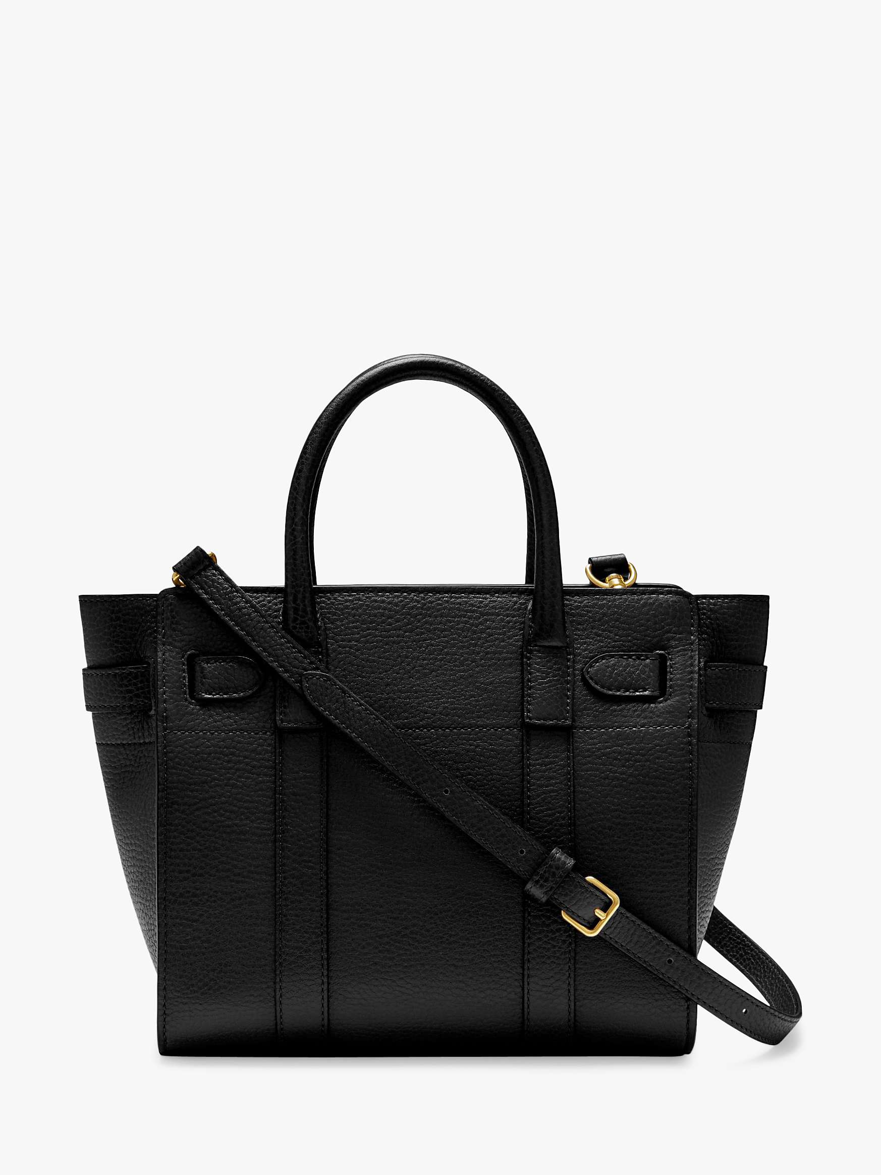 Buy Mulberry Mini Bayswater Zipped Classic Grain Leather Tote Bag Online at johnlewis.com