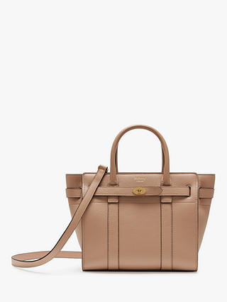 Mulberry Mini Bayswater Zipped Classic Grain Leather Tote Bag