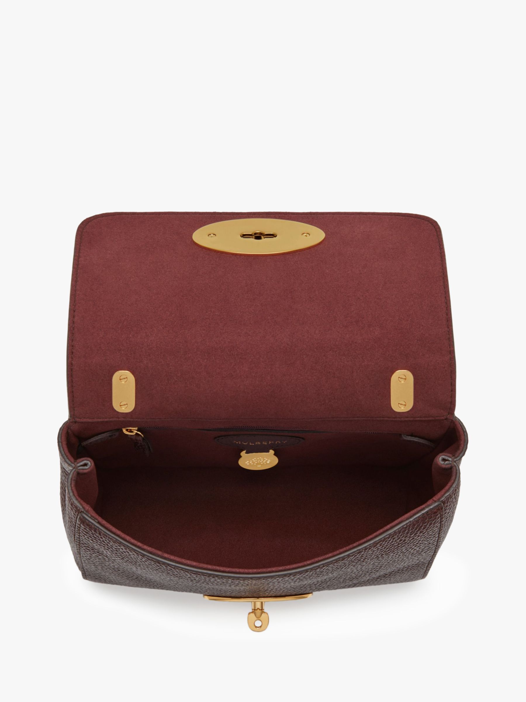 Whistles Bibi Mini Keyring Bag, Plum at John Lewis & Partners