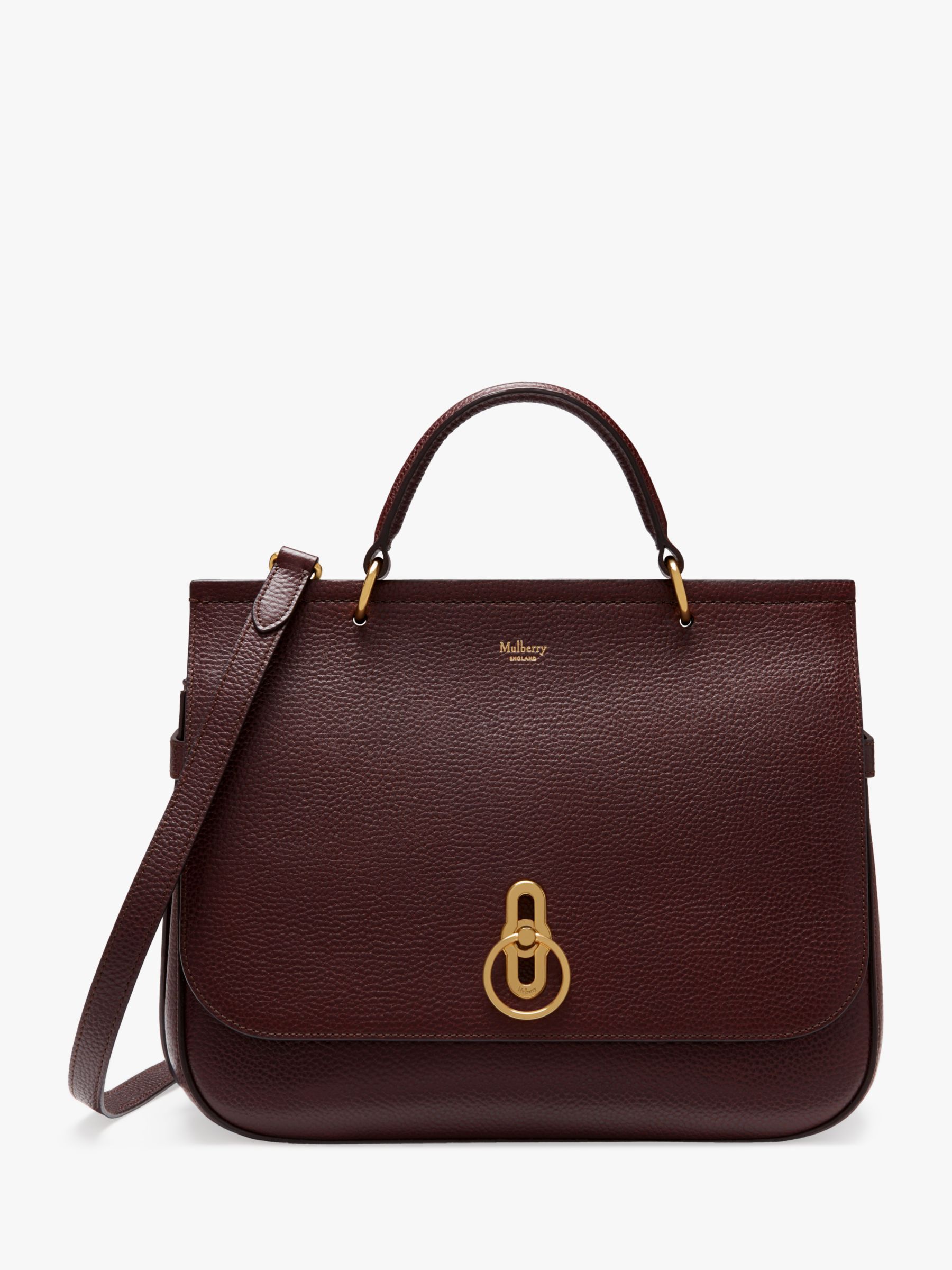 Mulberry Amberley Grain Veg Tanned Leather Satchel Bag at John Lewis ...