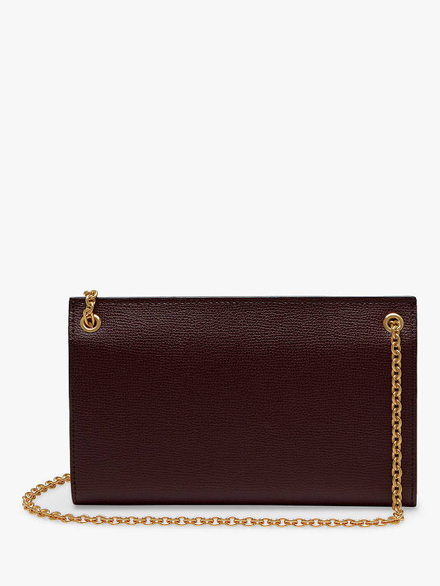 Mulberry Amberley Cross Grain Leather Clutch Bag, Oxblood at John Lewis ...