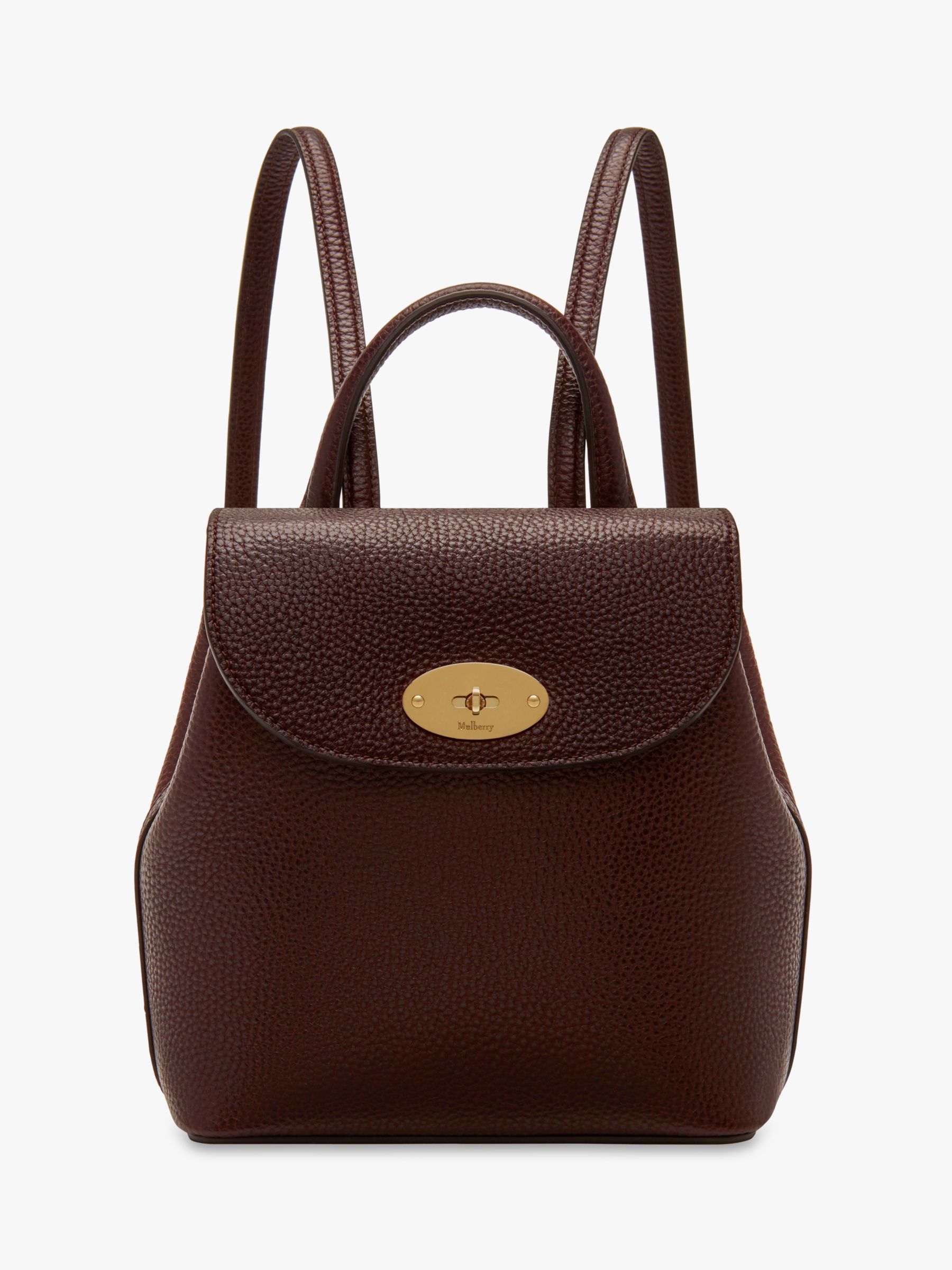Mulberry Mini Bayswater Backpack In Oak Natural Grain Leather in Brown
