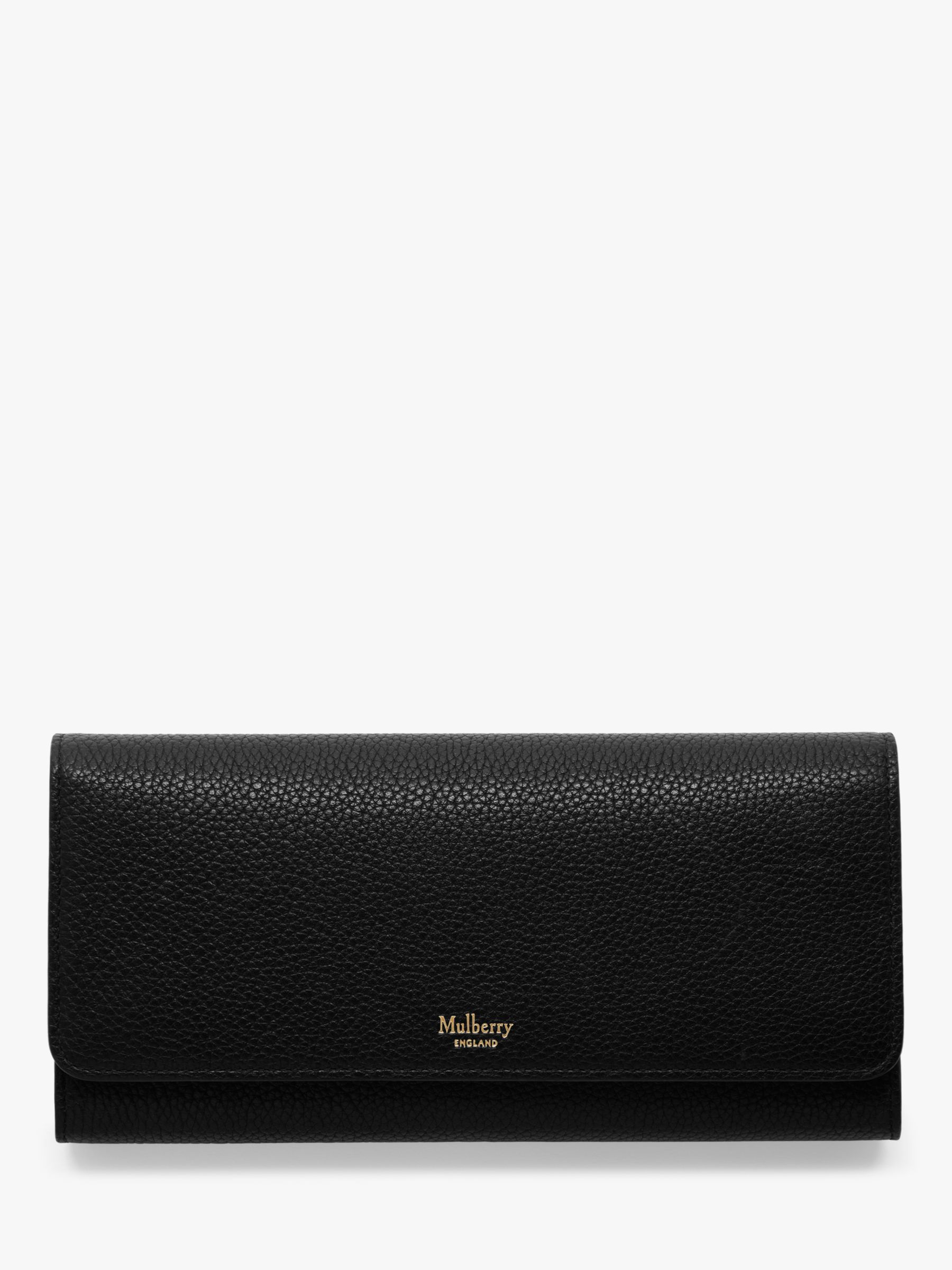 Mulberry Small Classic Grain Leather Continental Wallet, Black