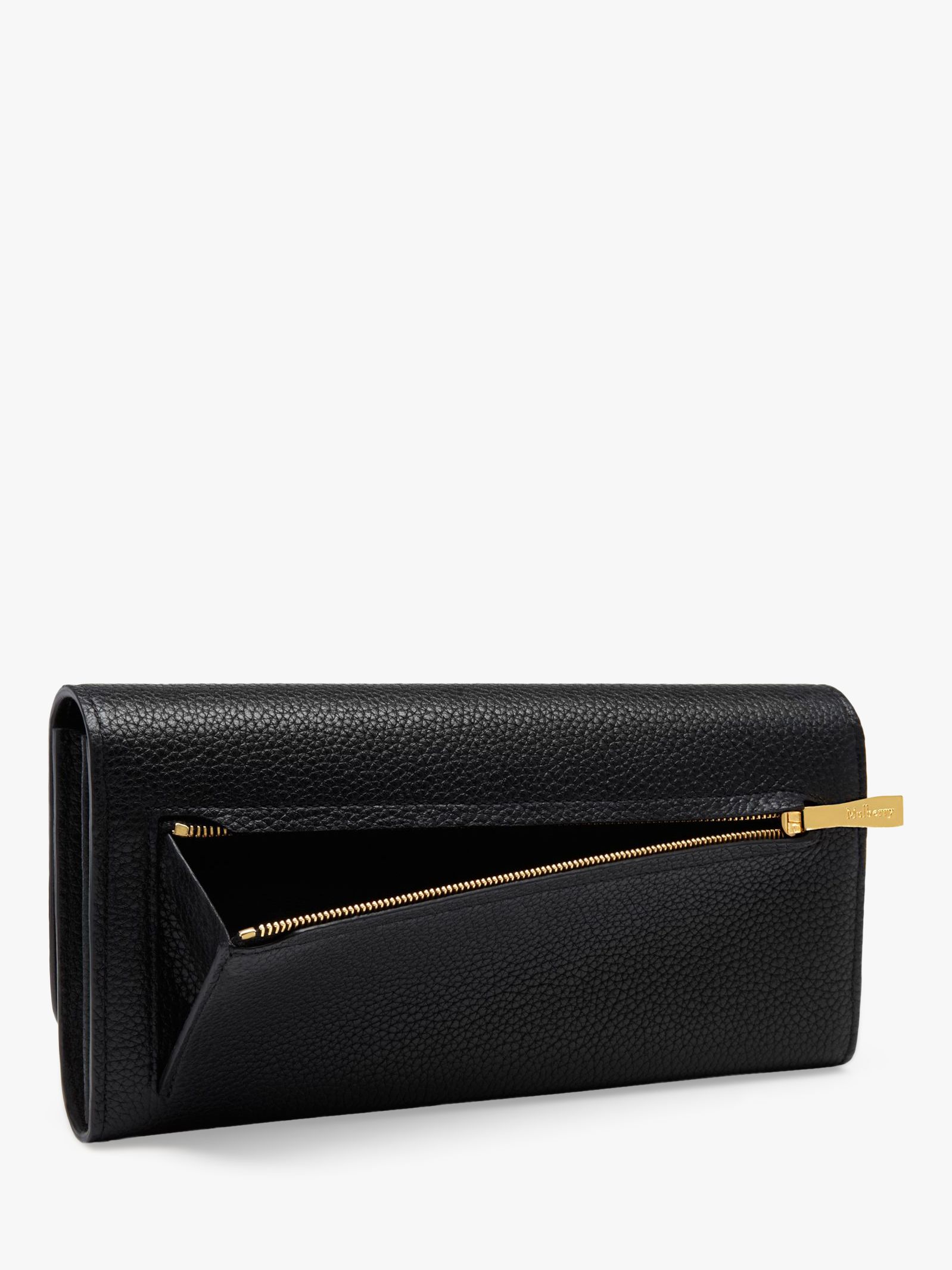 Mulberry Small Classic Grain Leather Continental Wallet, Black