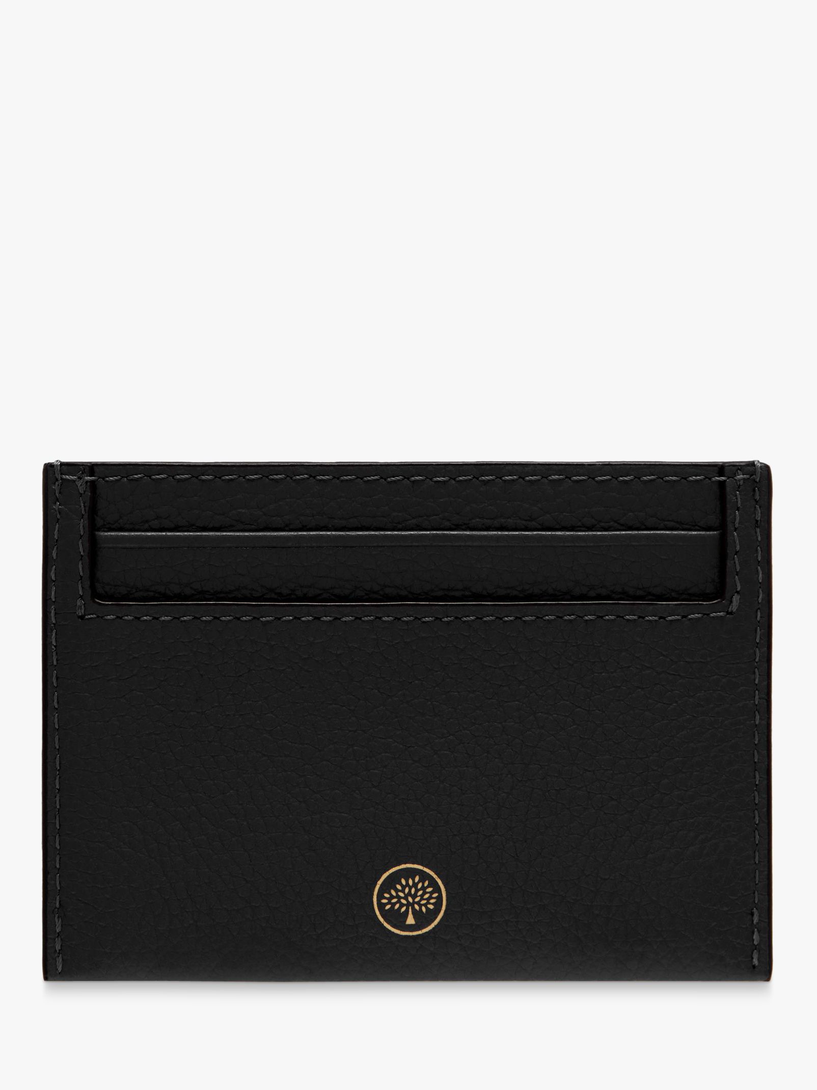 Mulberry Continental Small Classic Grain Leather Credit Card Slip, Black