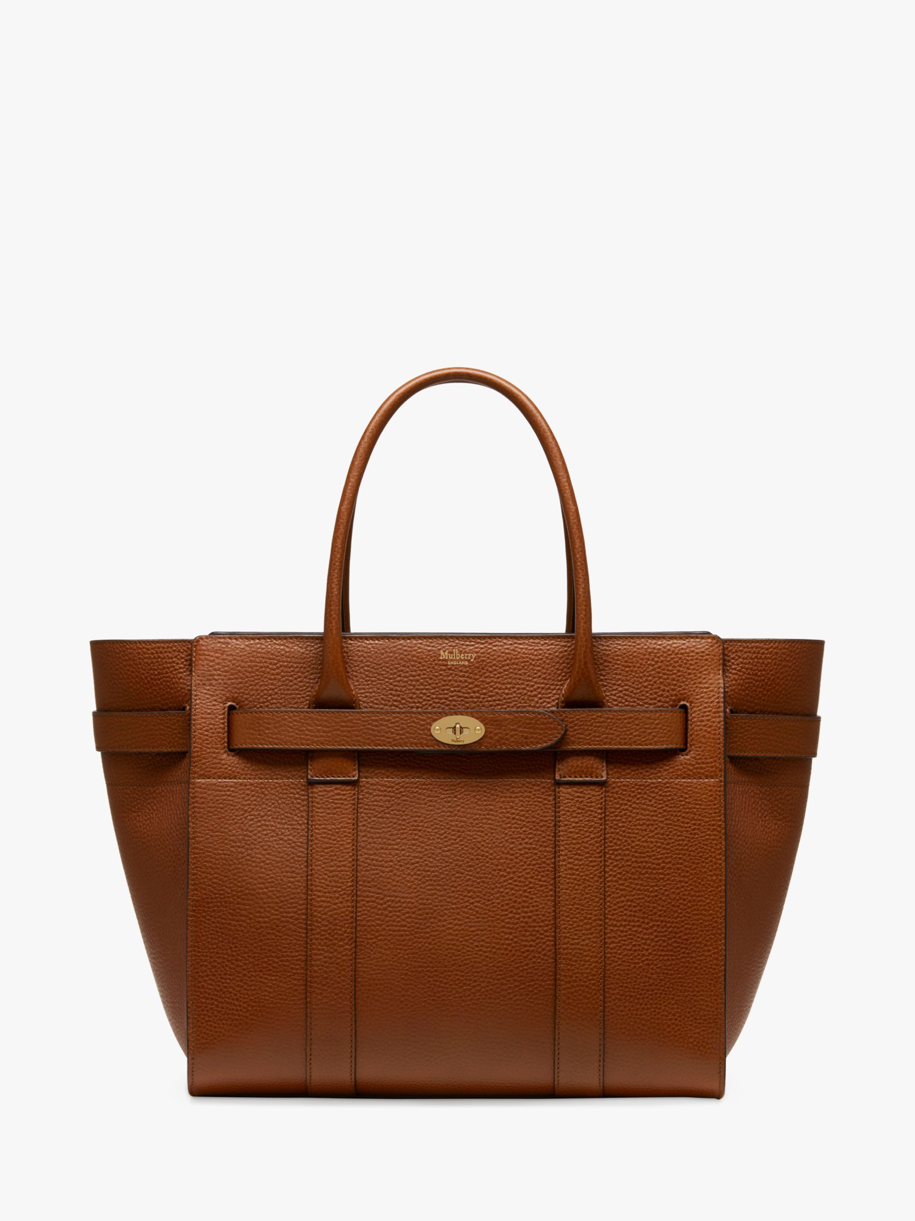 Mulberry Bayswater Zipped Grain Veg Tanned Leather Tote Bag