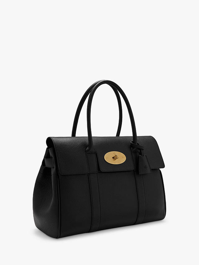 Mulberry Bayswater Classic Grain Leather Handbag, Black 