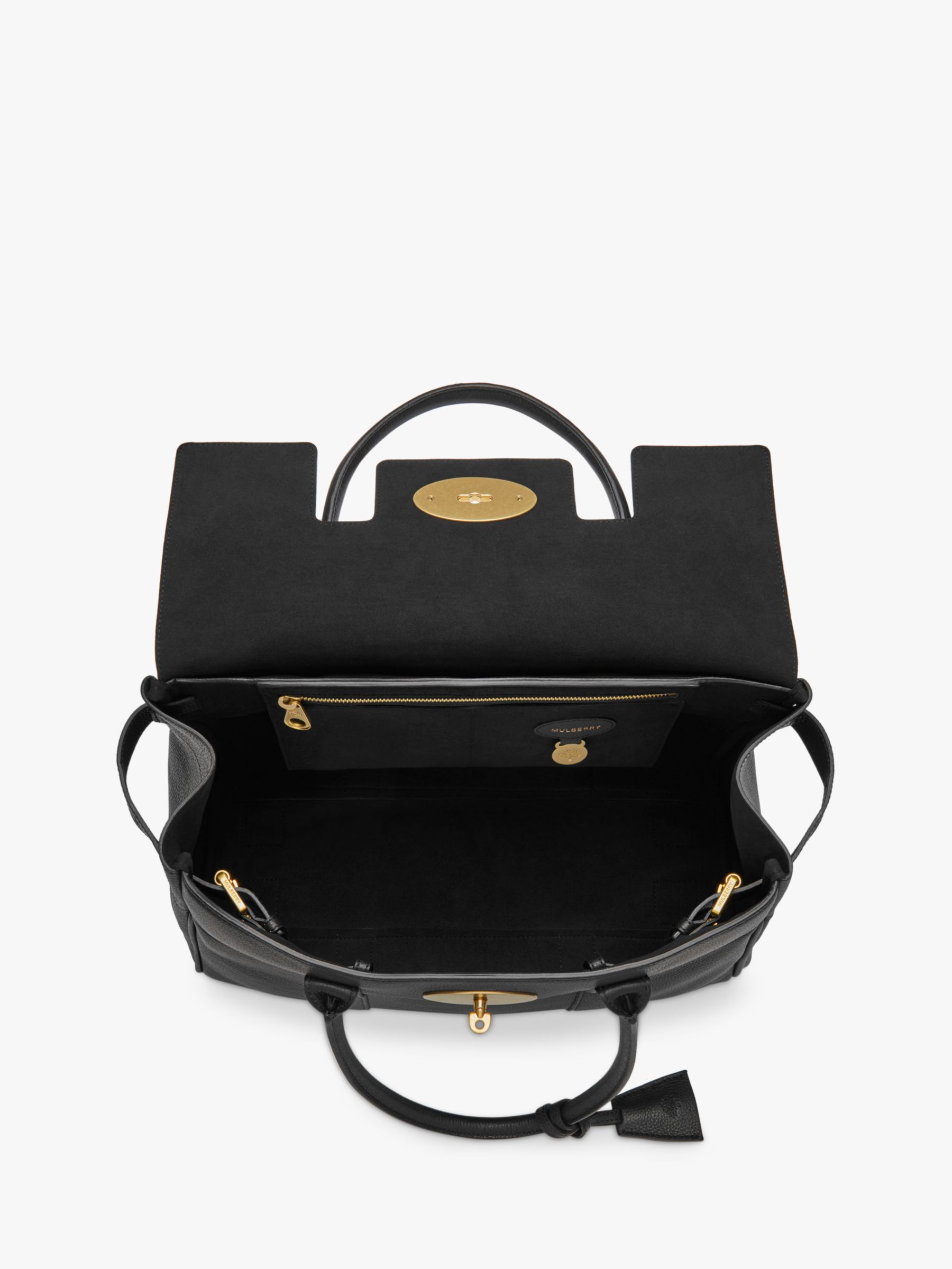 Mulberry Bayswater Classic Grain Leather Handbag, Black