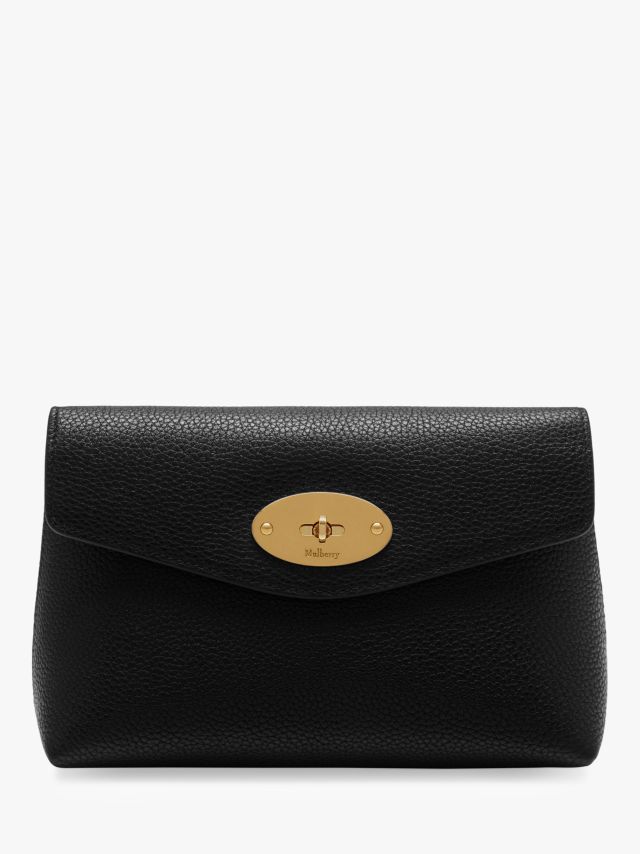 Mulberry Darley Classic Grain Leather Small Cosmetic Pouch, Black 1