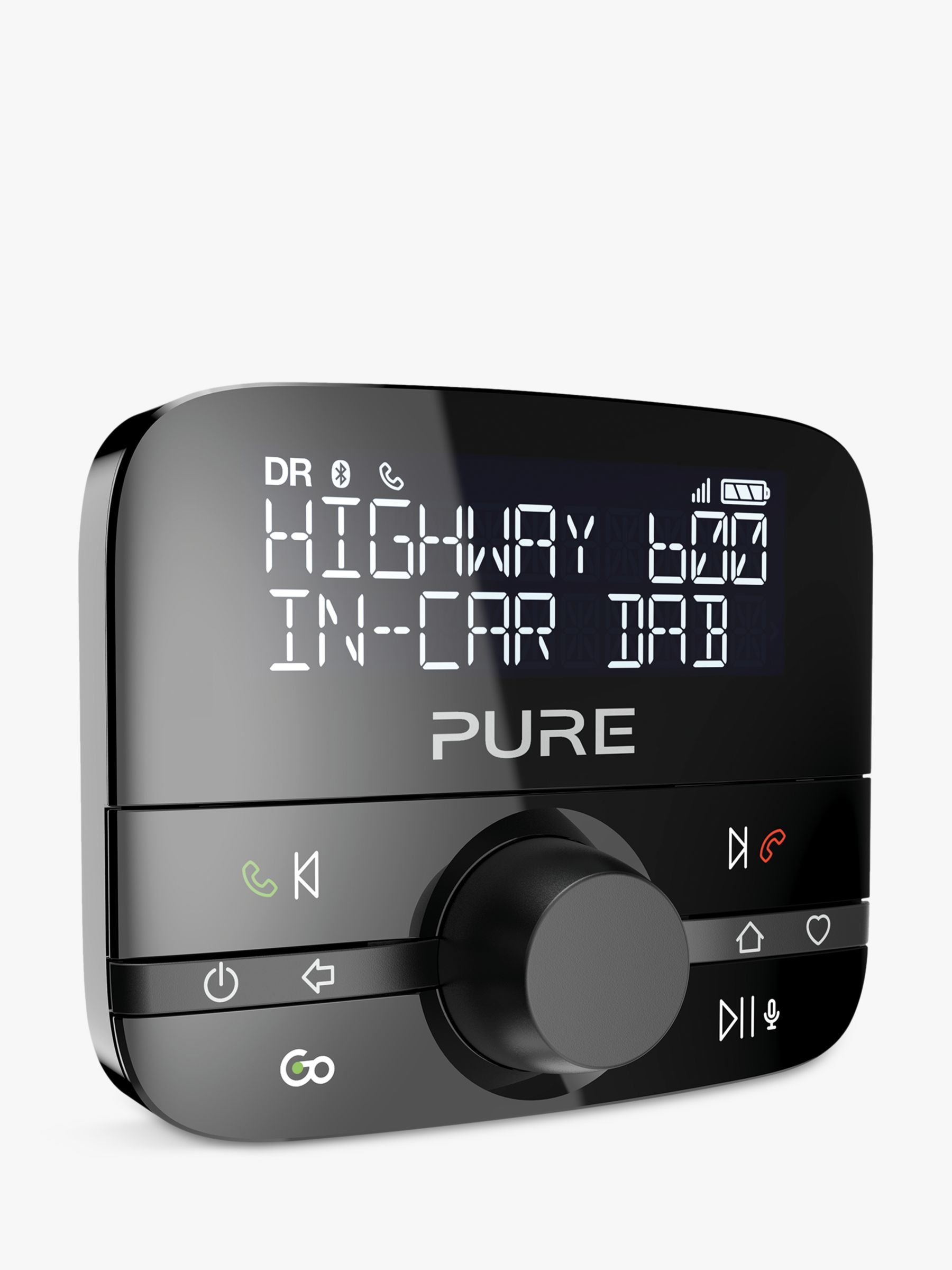 Pure Highway 600 In-Car DAB+ Radio and Audio Adapter with Bluetooth & Hands-free Calling, Black