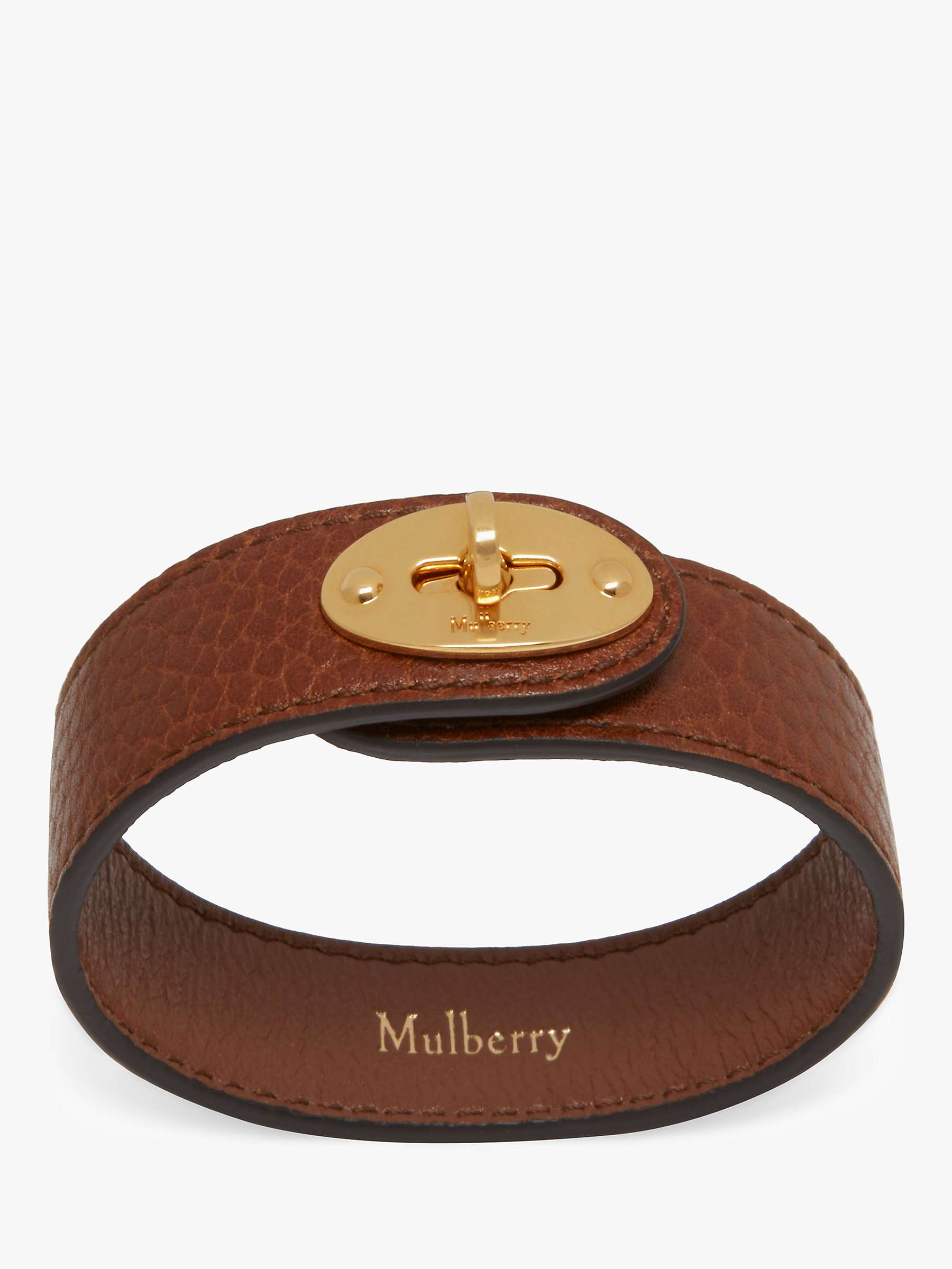 Buy Mulberry Bayswater Leather Bracelet, Oak Online at johnlewis.com