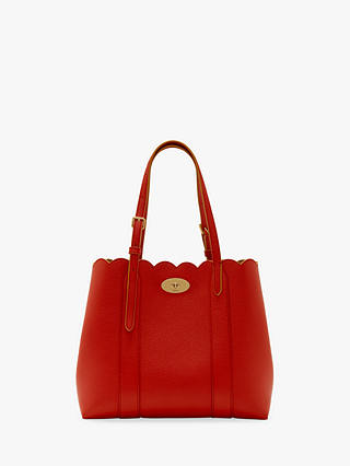 Mulberry Scalloped Bayswater Small Classic Grain Leather Tote Bag