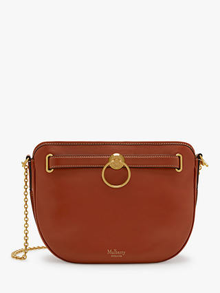 Mulberry Brockwell Silky Calf's Leather Satchel Bag, Red Clay