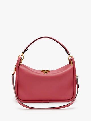 Mulberry Small Leighton Classic Grain Leather Shoulder Bag, Geranium Pink