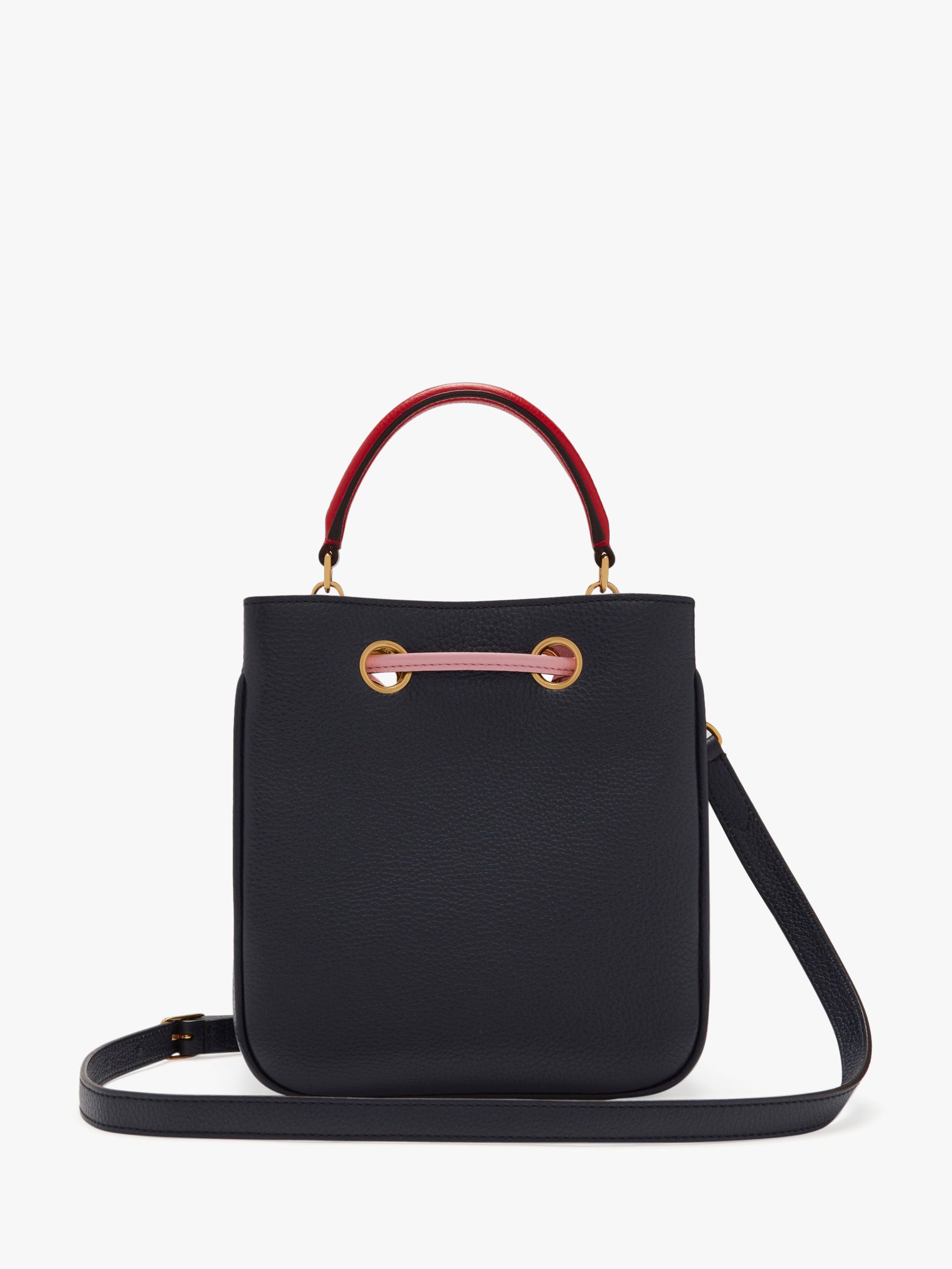 Mulberry Small Hampstead Piped Classic Grain Leather Shoulder Bag, Sorbet Pink at John Lewis ...