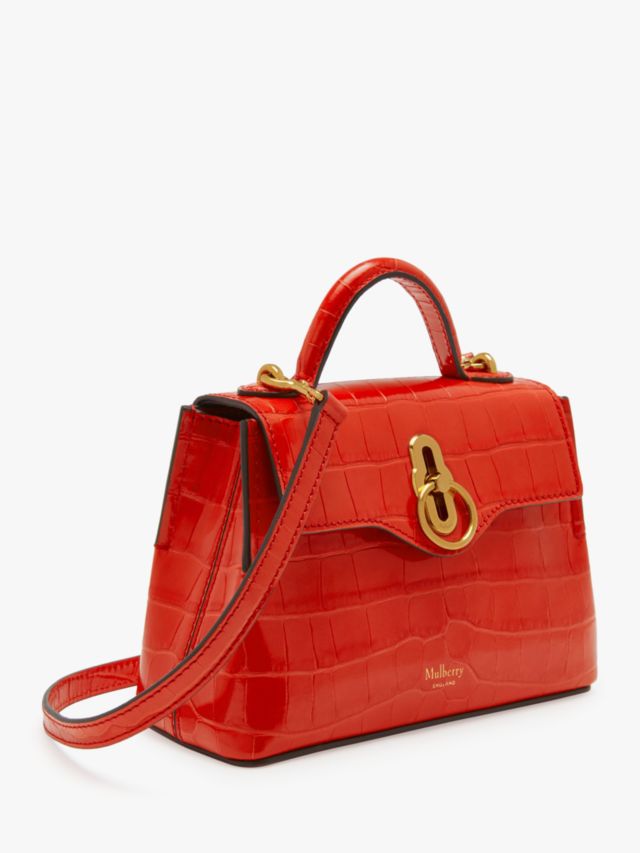 Mulberry red croc online bag