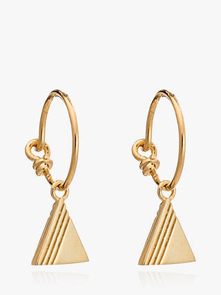 Rachel Jackson London Textured Triangle Hoop Earrings