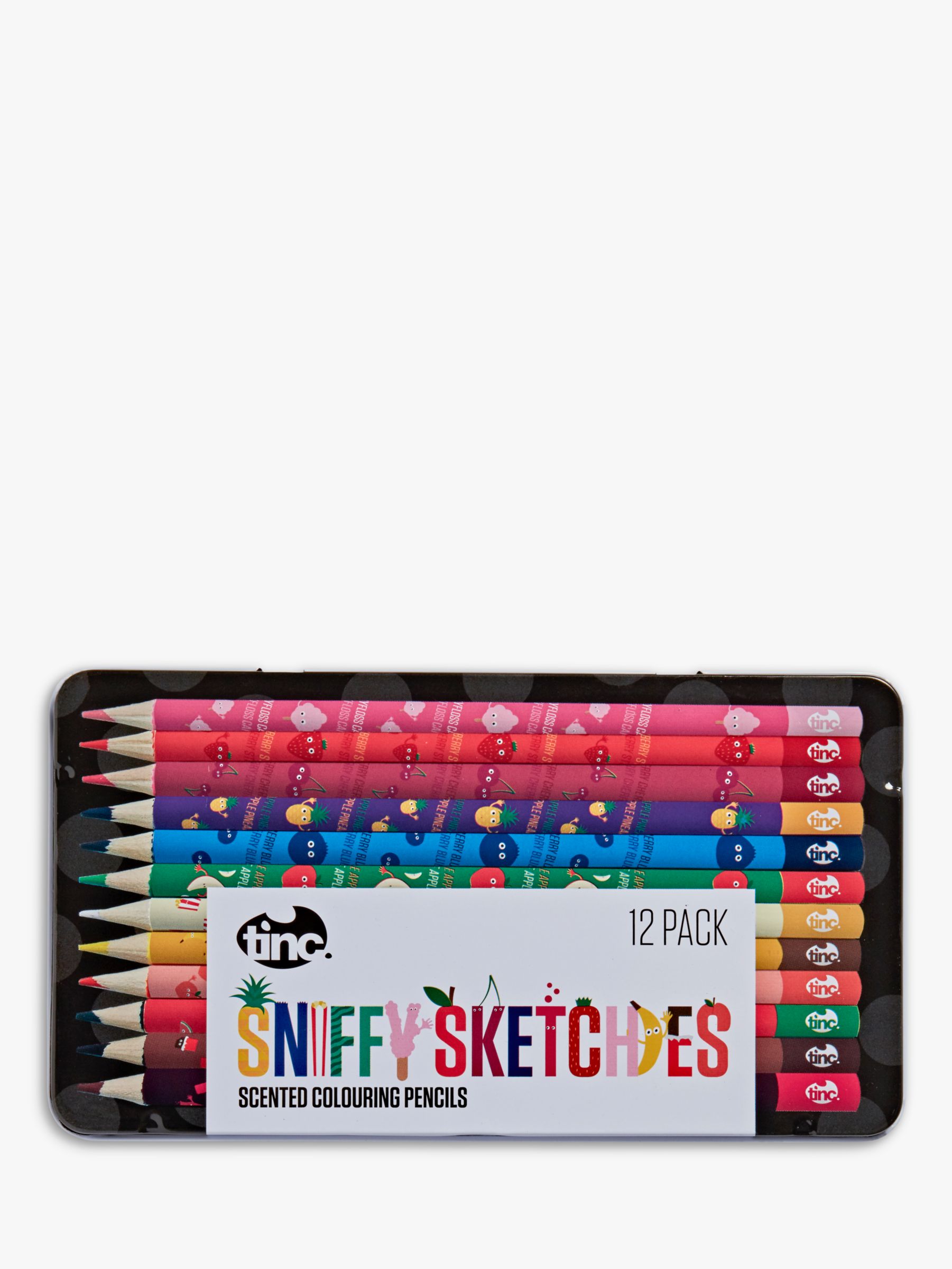 Tinc Sniffy Sketches Scented Colouring Pencils, Pack of 12