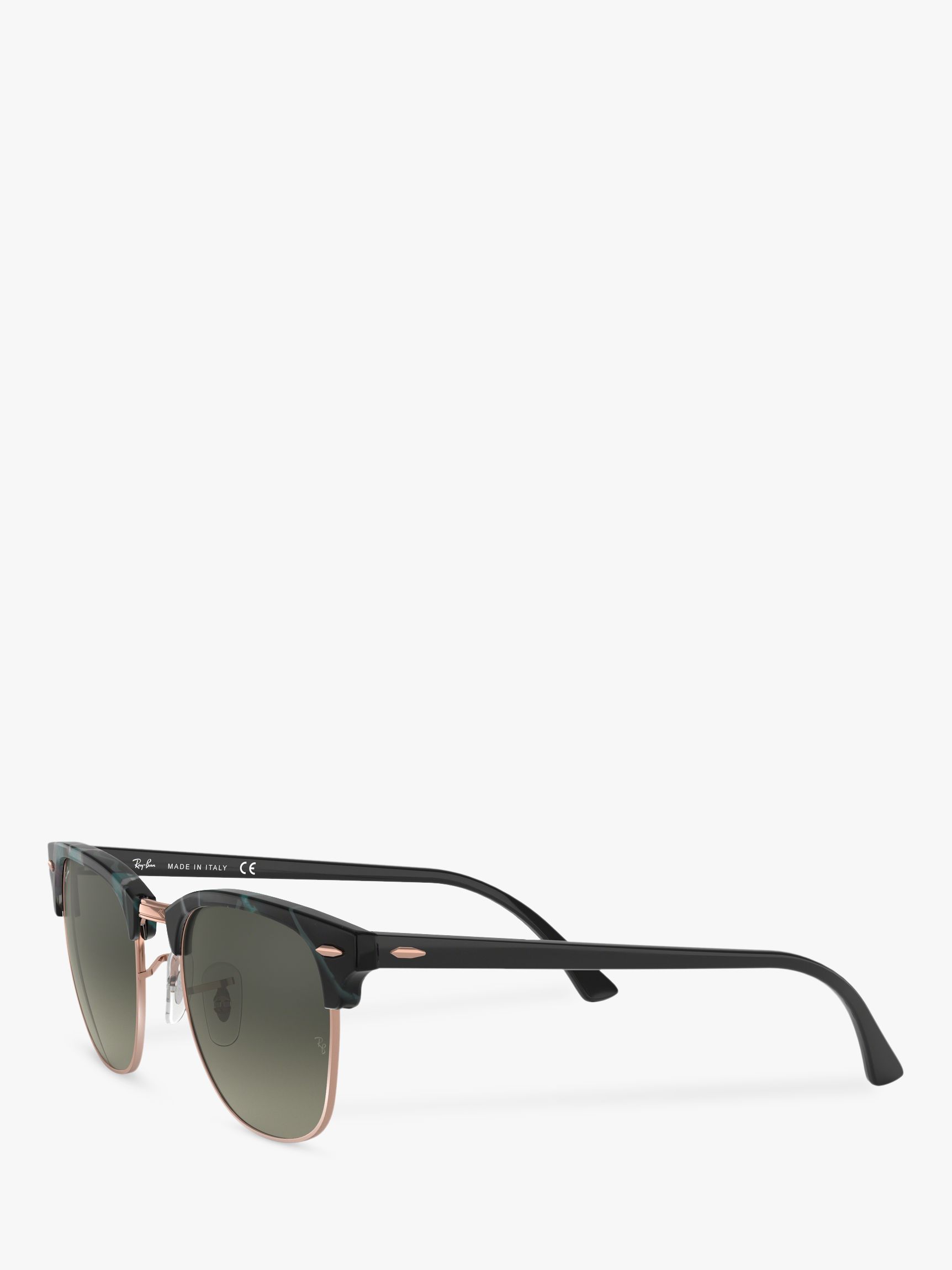 Ray Ban Rb3016 Clubmaster Square Sunglasses Spotted Grey Green At John Lewis Partners