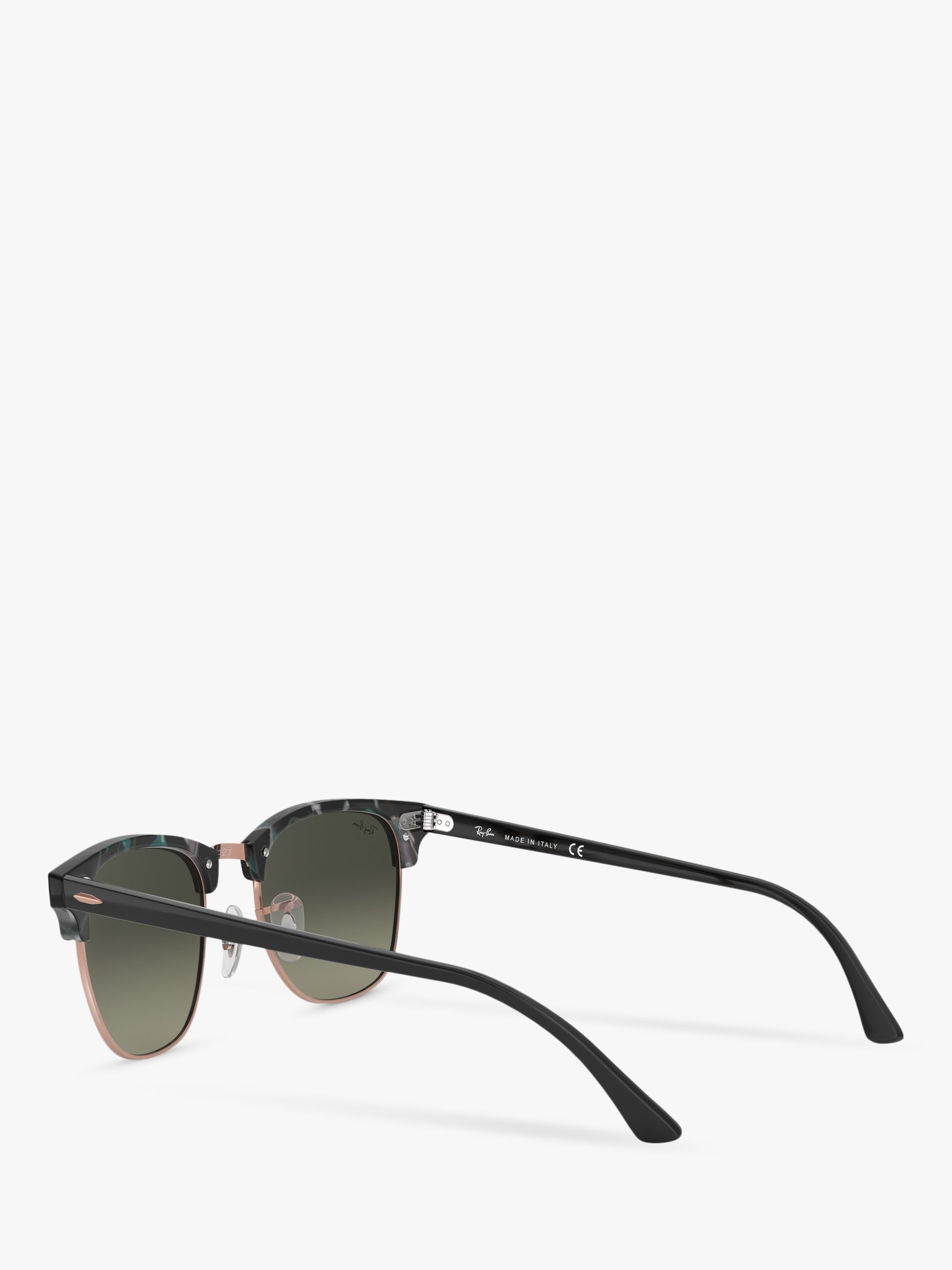 Ray Ban Rb3016 Clubmaster Square Sunglasses Spotted Grey Green At John Lewis Partners