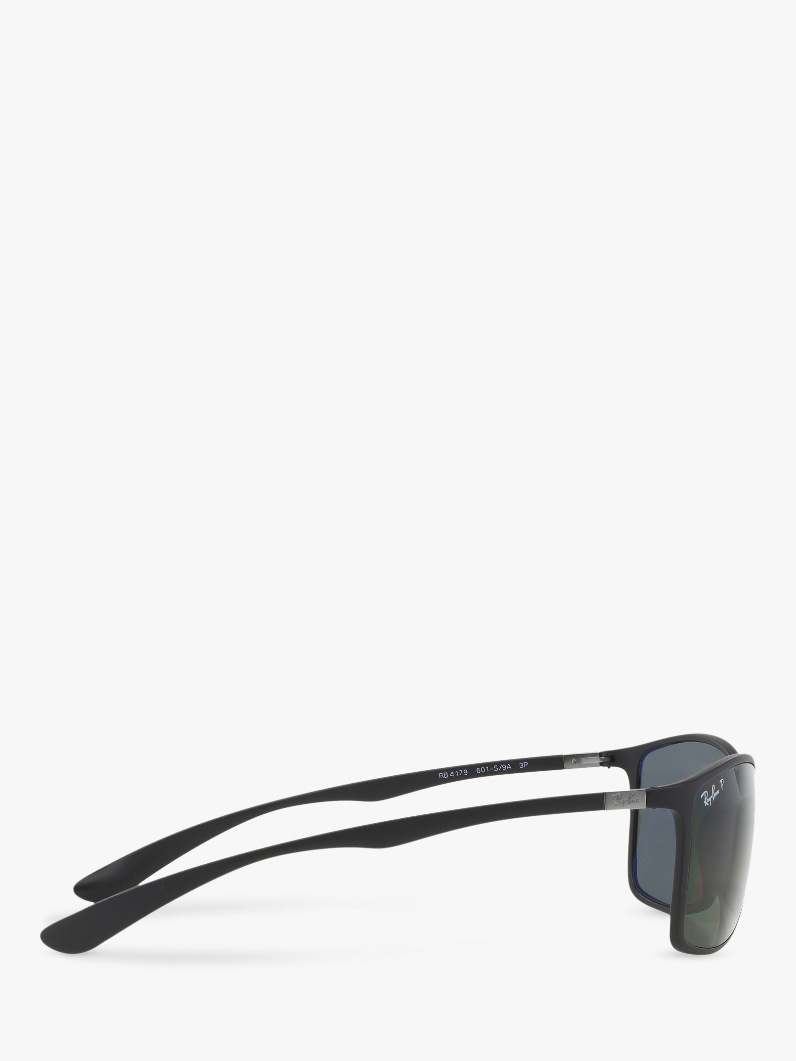 Ray-Ban RB4179 Men's Liteforce Tech Polarised Rectangular Sunglasses,  Black/Green at John Lewis & Partners