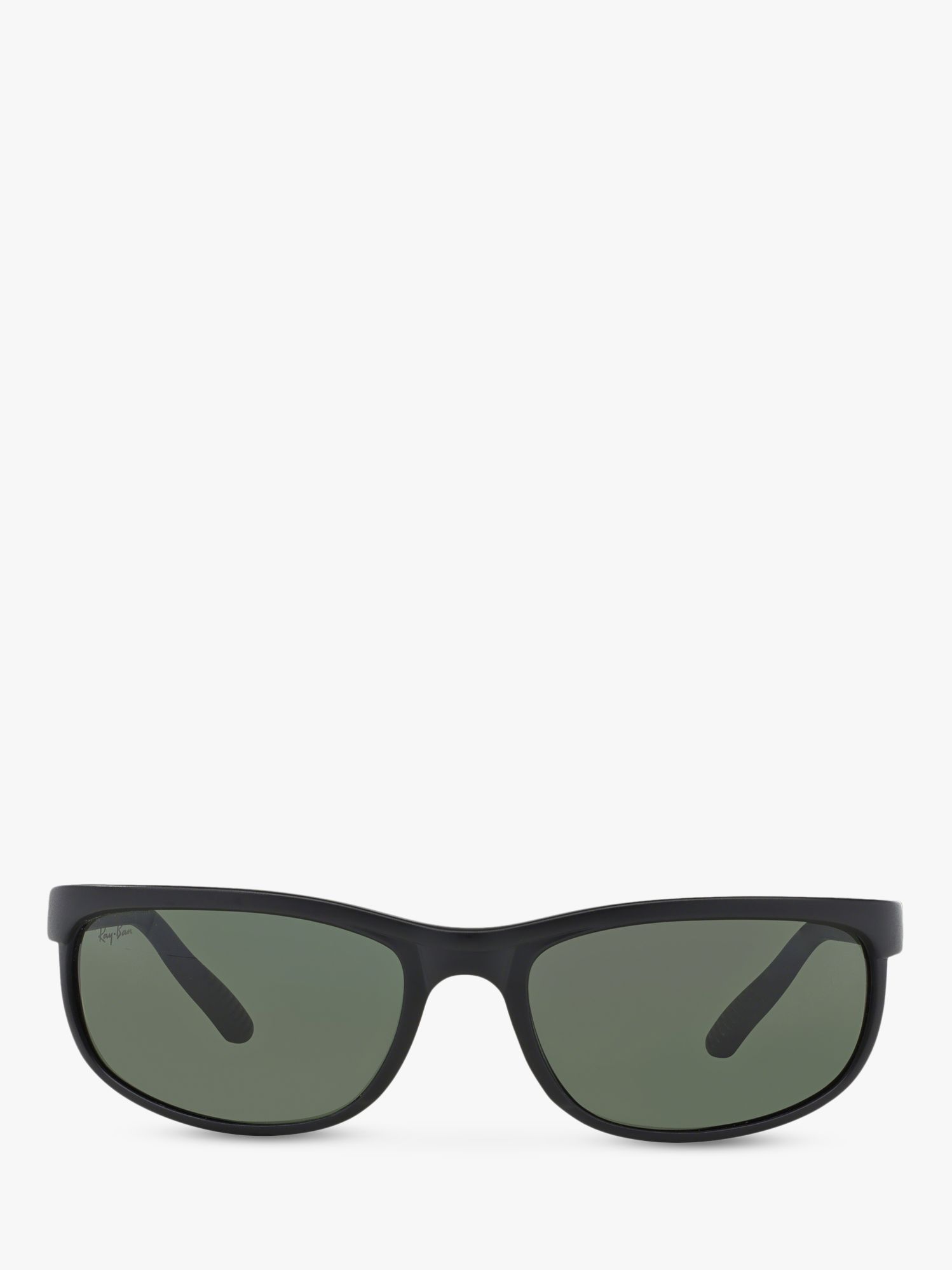 Buy Ray-Ban RB2027 Men's Predator 2 Rectangular Sunglasses, Matte Black/Green Online at johnlewis.com
