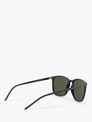 Ray-Ban RB4387 Men's Wayfarer Sunglasses, Black/Green