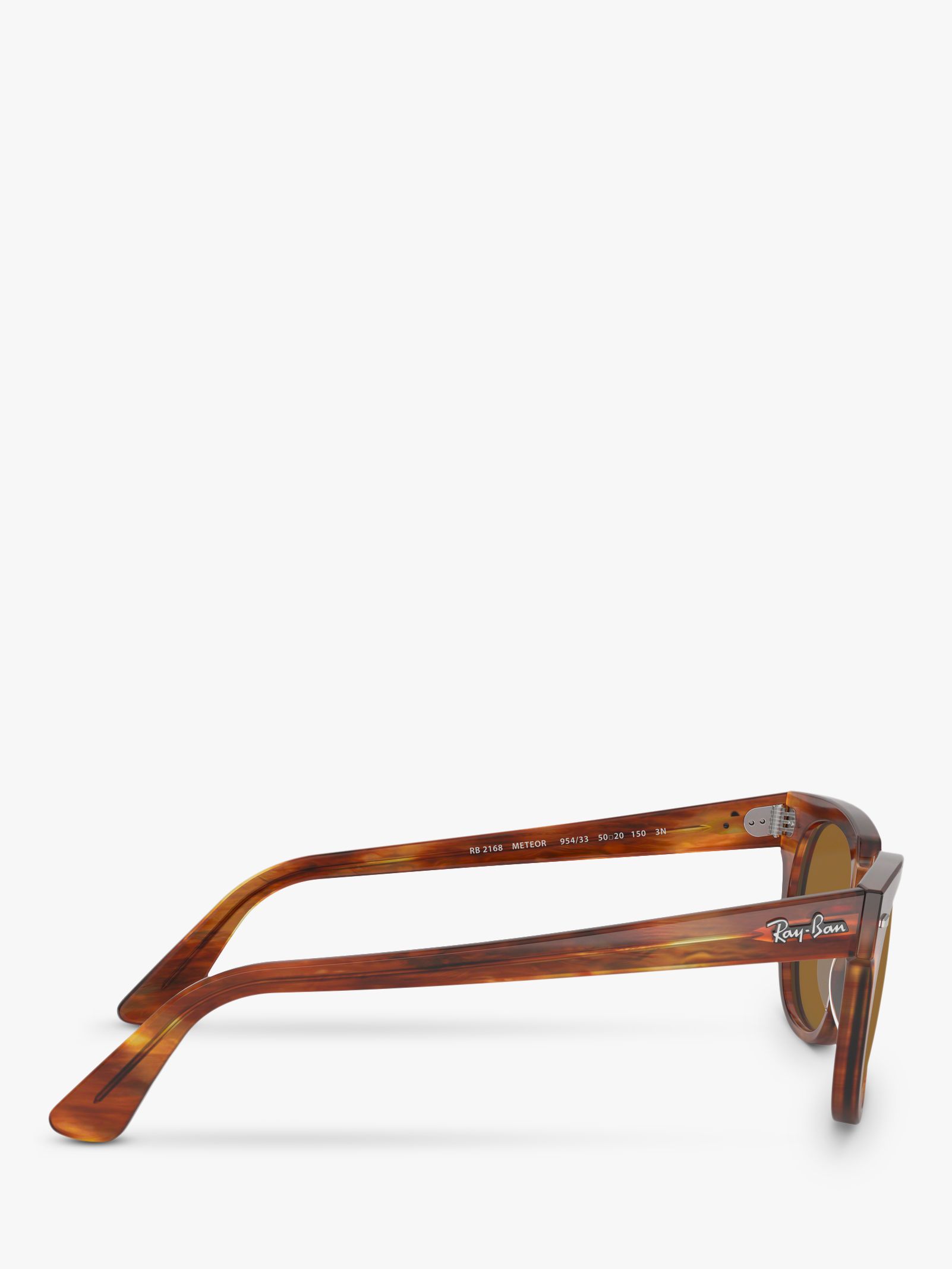Ray-Ban RB2168 Unisex Square Sunglasses, Striped Havana/Brown