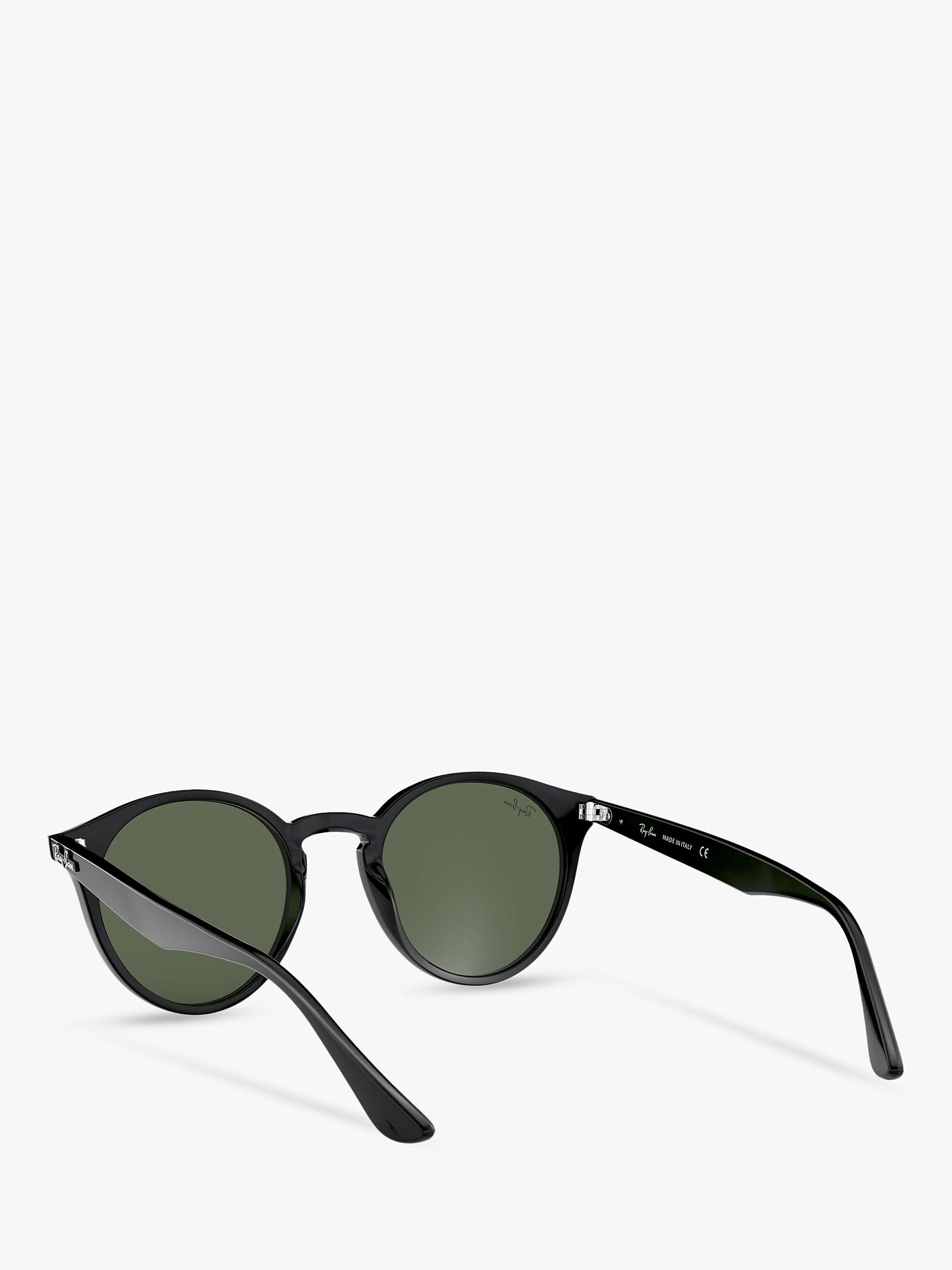 Buy Ray-Ban RB2180 Men's Round Framed Sunglasses, Black/Grey Gradient Online at johnlewis.com