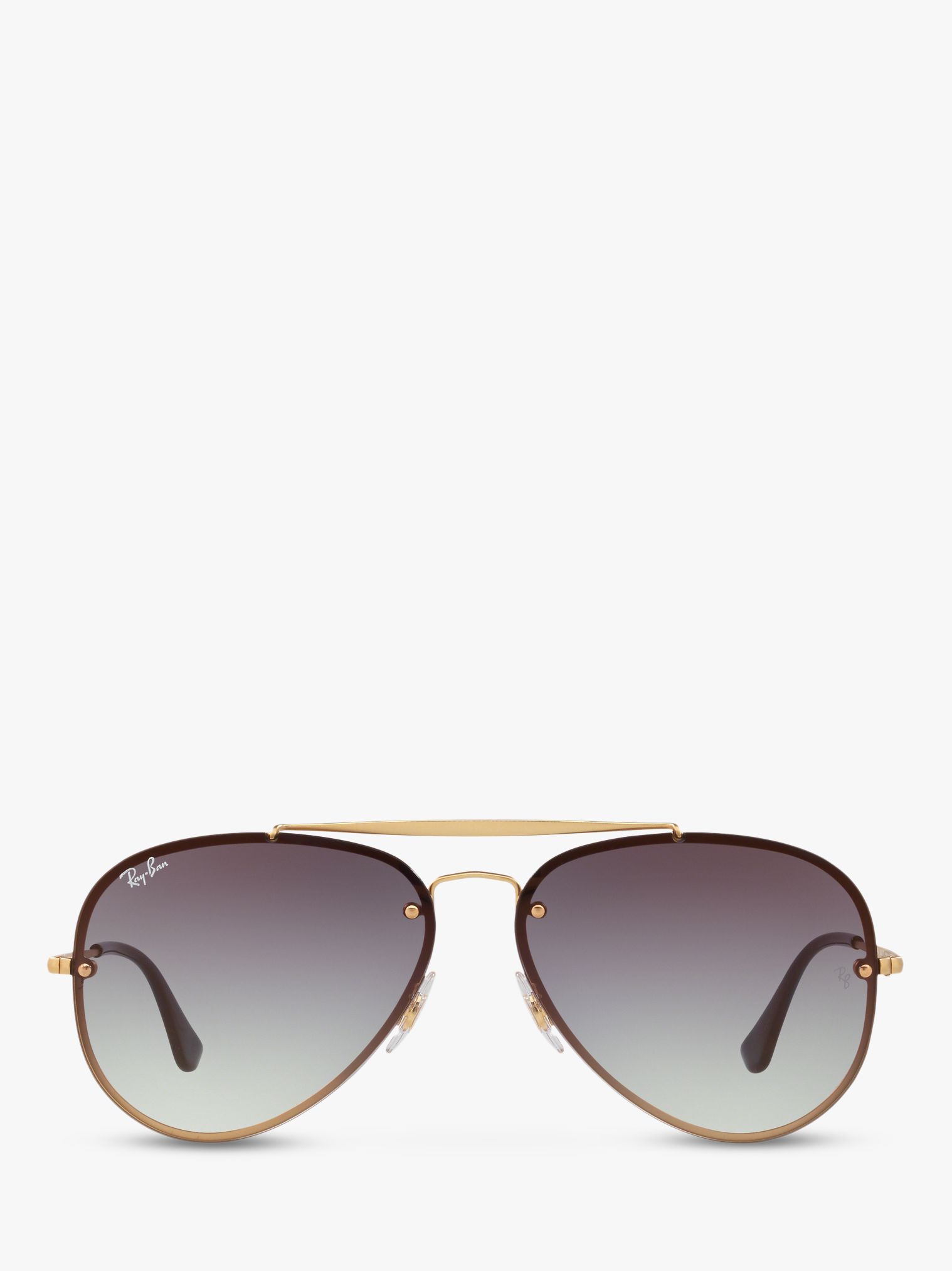 Ray Ban Rb3584n Unisex Blaze Aviator Sunglasses Gold Blue Gradient At John Lewis And Partners