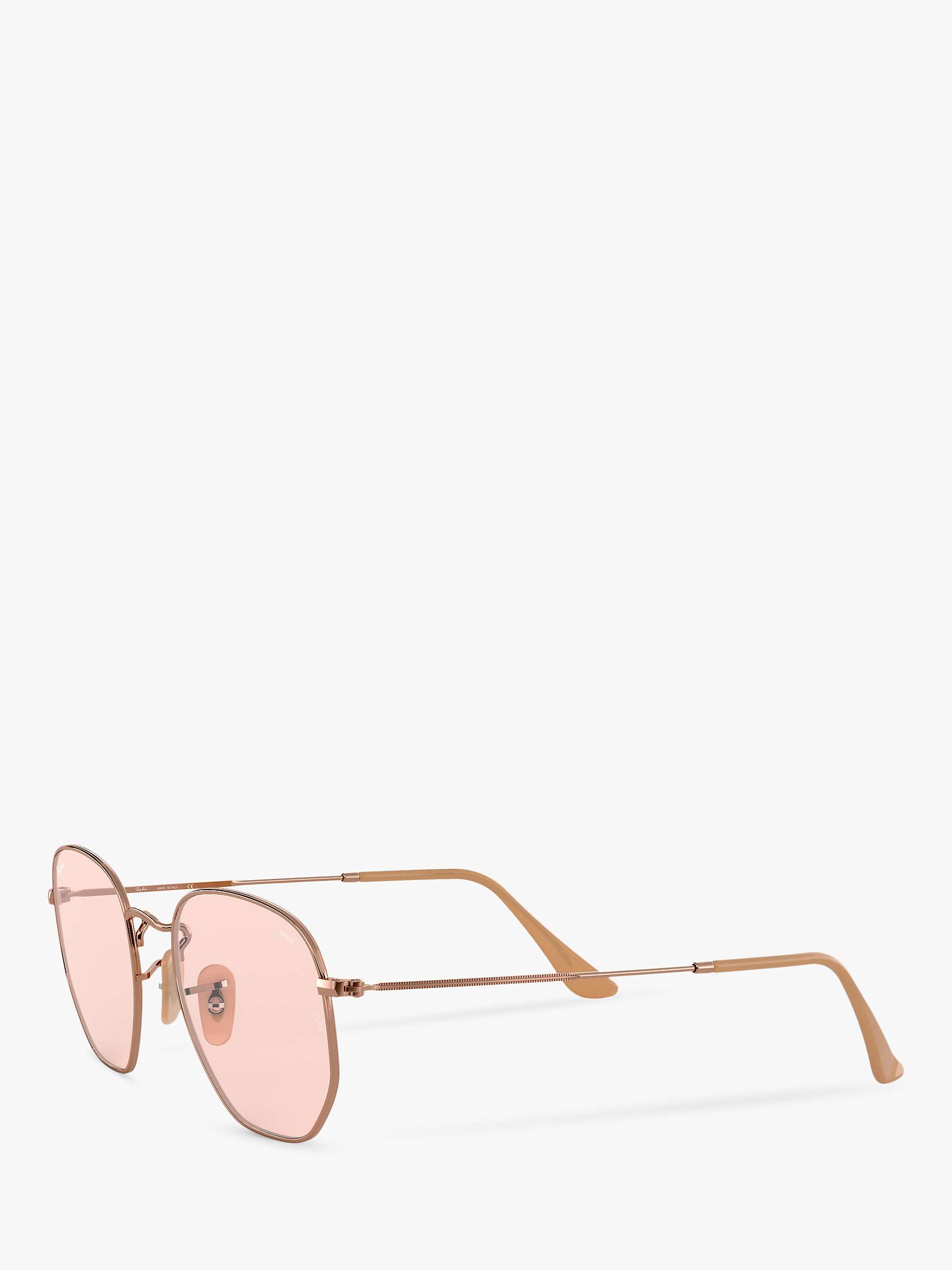 Buy Ray-Ban RB3548N Hexgonal Sunglasses, Copper/Pink Online at johnlewis.com