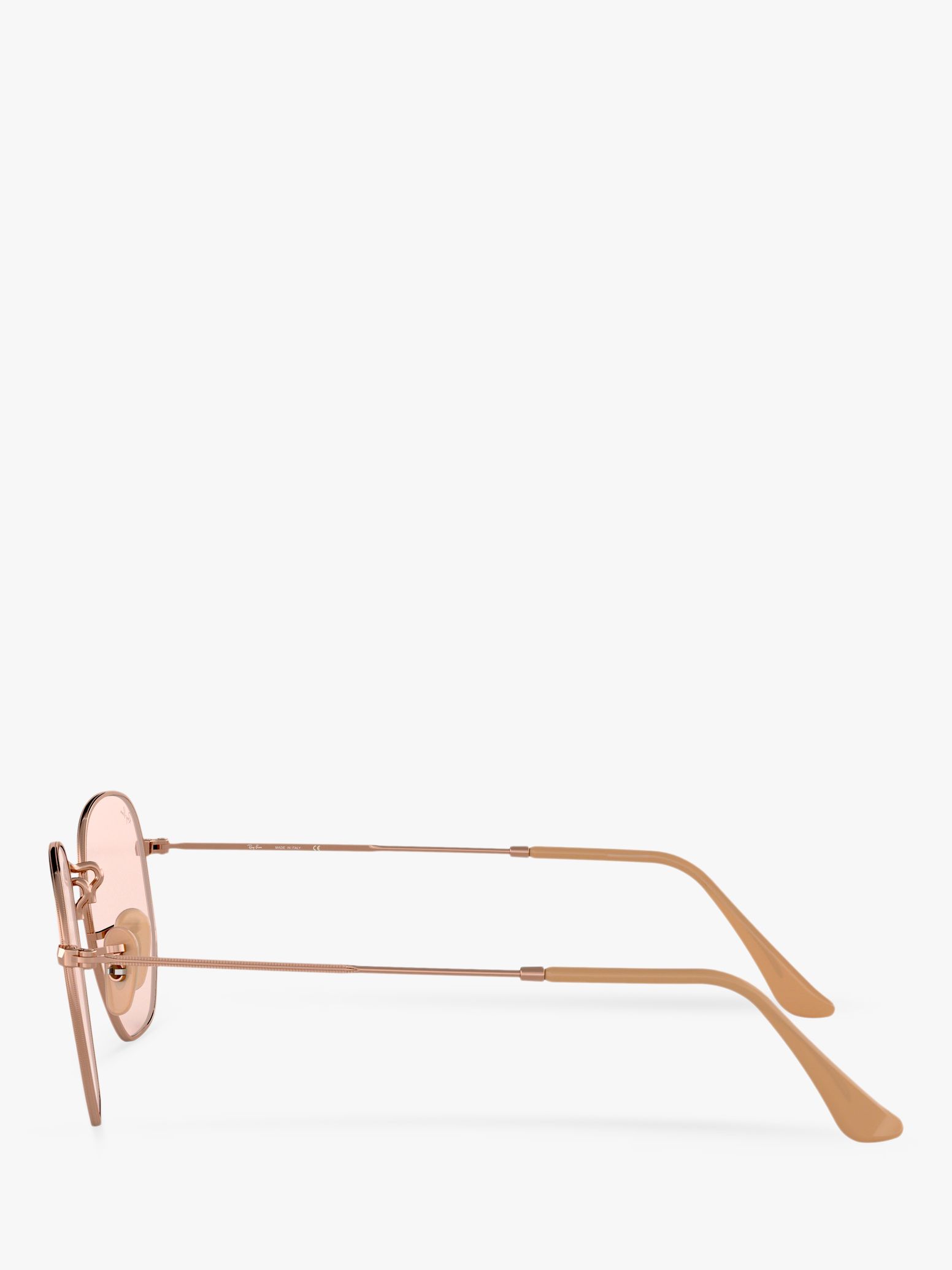 Ray-Ban RB3548N Hexgonal Sunglasses, Copper/Pink
