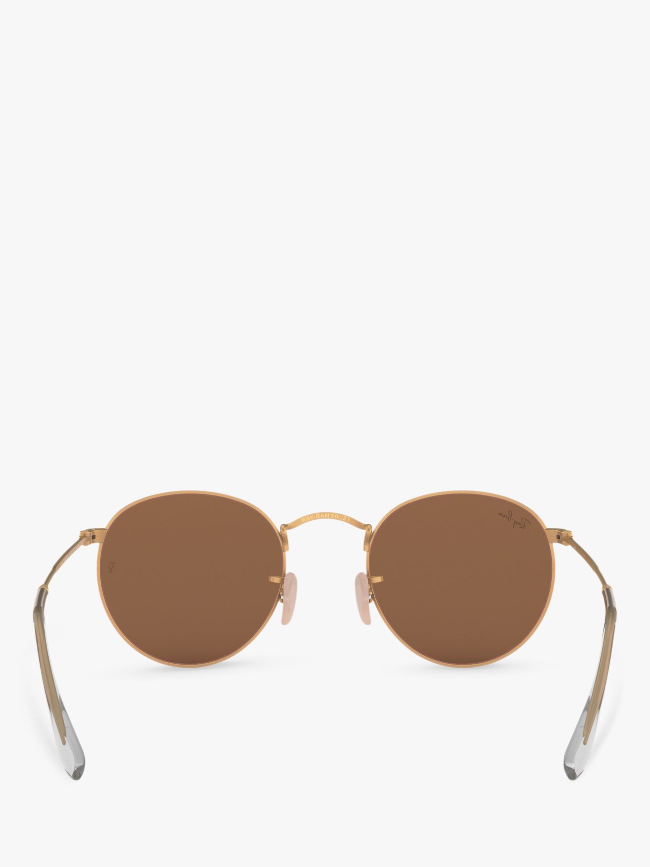 Buy Ray-Ban RB3447 Men's Round Flash Sunglasses, Gold/Mirror Pink Online at johnlewis.com