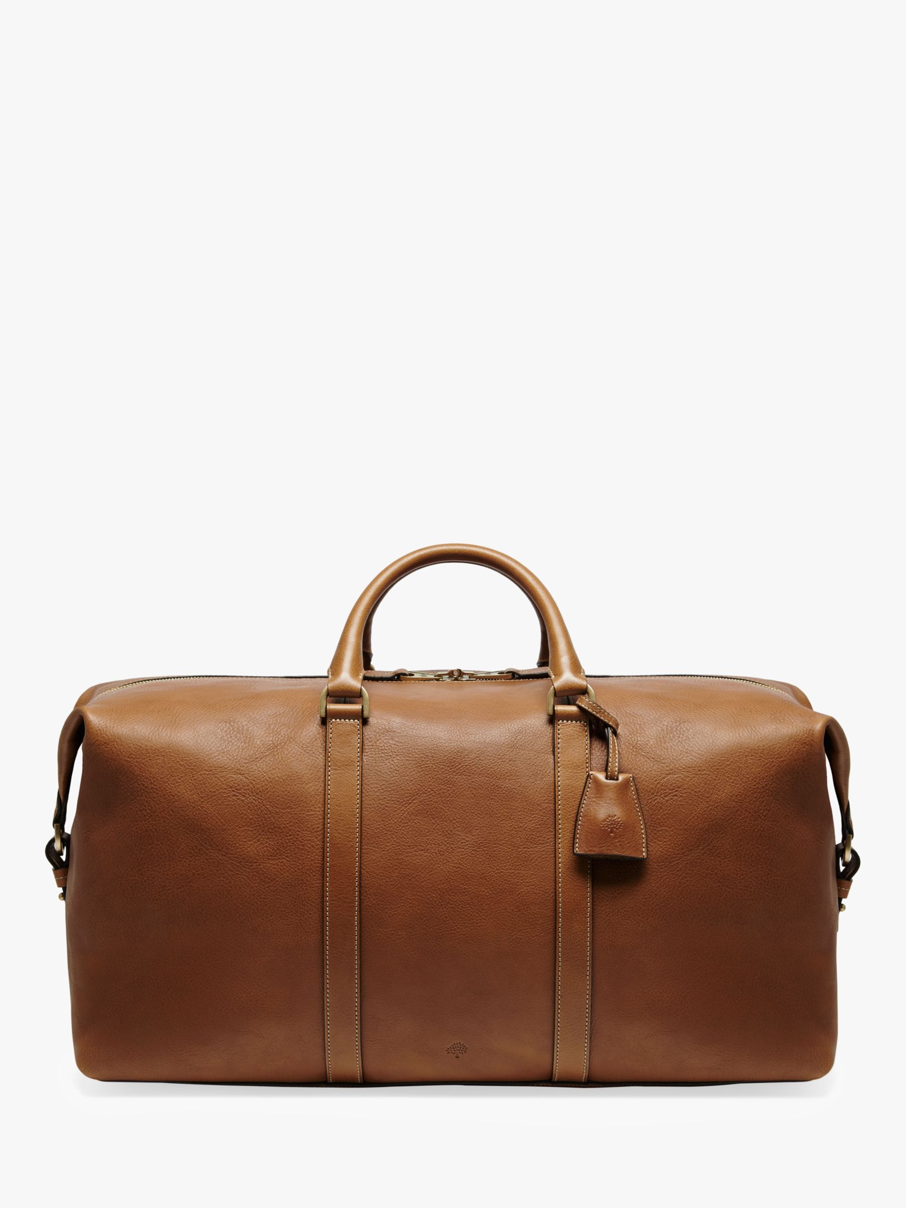 Mulberry Medium Clipper Natural Veg Tanned Leather Holdall at John ...