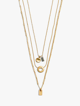Madewell Mini Charm Layered Necklace, Gold