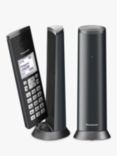 Panasonic KX-TGK222EM Digital Cordless Telephone with 1.5" LCD Screen, Nuisance Call Blocker and Answering Machine, Twin DECT, Graphite Grey