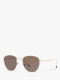 Giorgio Armani AR6048 Men's Oval Sunglasses, Bronze/Brown