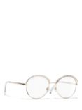 CHANEL Round Sunglasses CH4247H Gold/Clear
