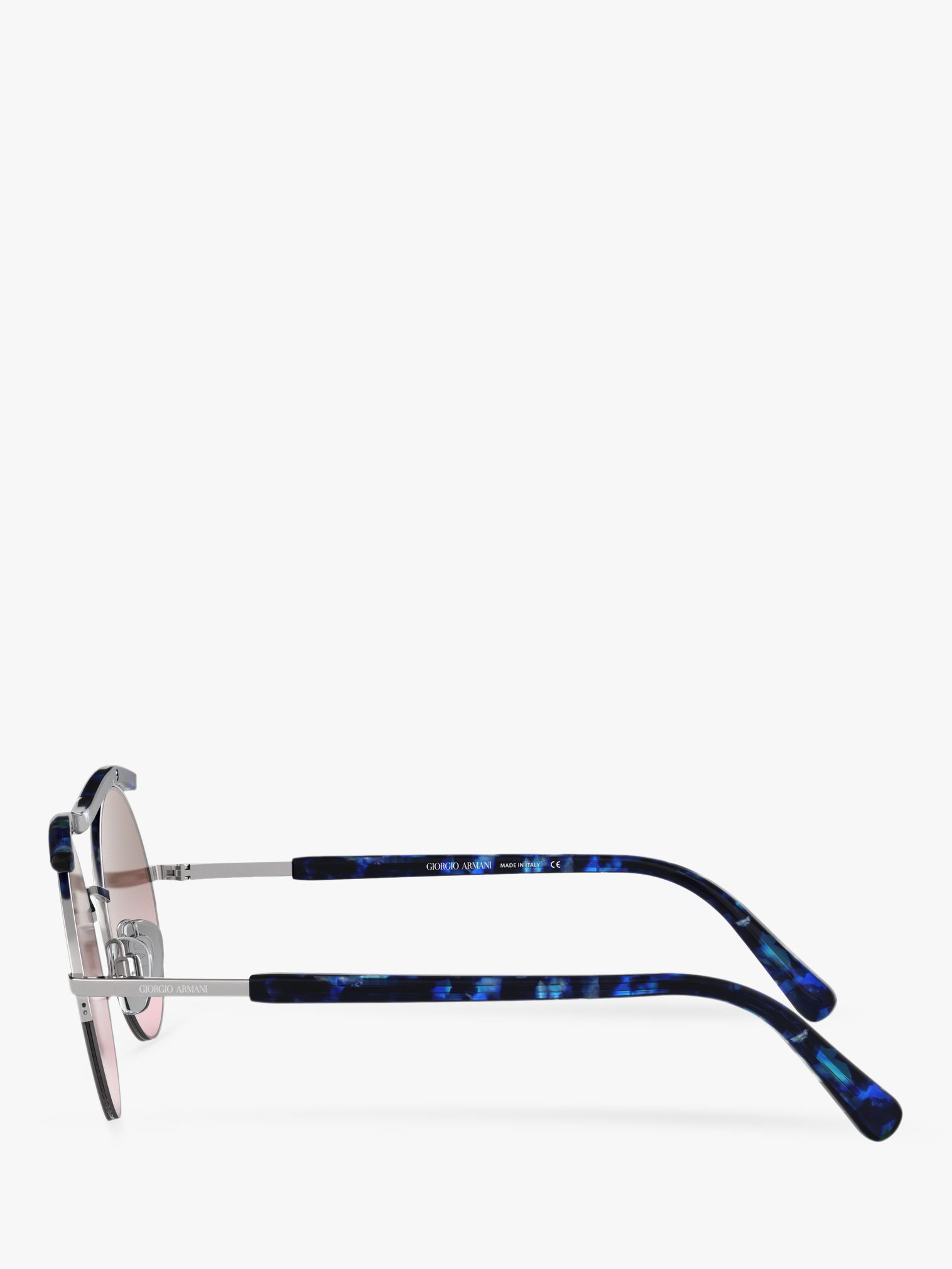 Giorgio Armani AR6082 Women's Round Sunglasses, Tortoise Blue/Purple Gradient