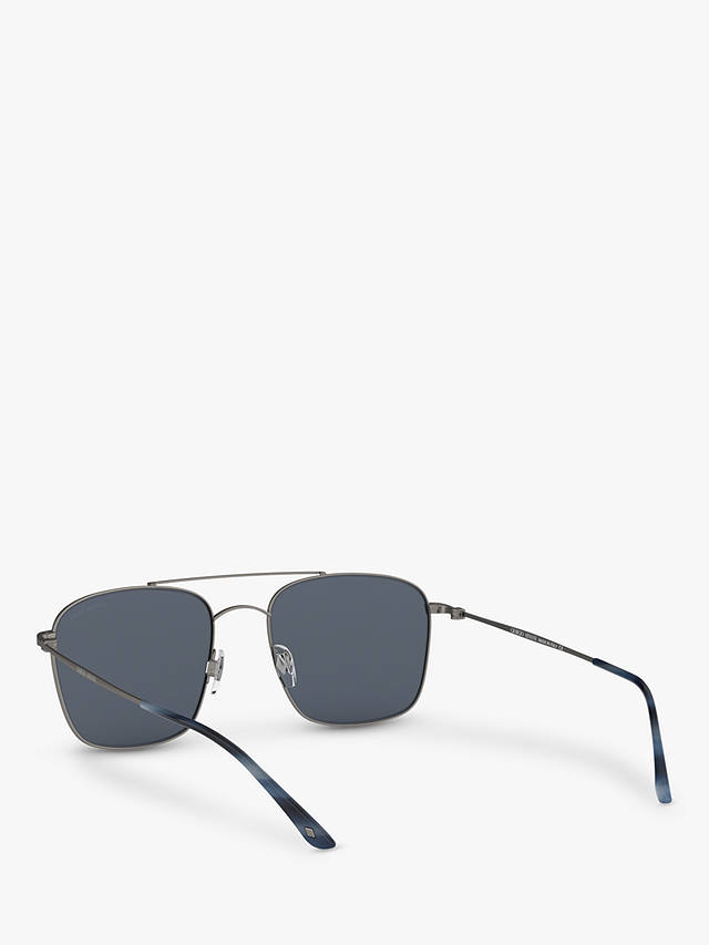 Giorgio Armani AR6080 Men's Square Sunglasses, Matte Gunmetal