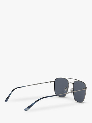 Giorgio Armani AR6080 Men's Square Sunglasses, Matte Gunmetal