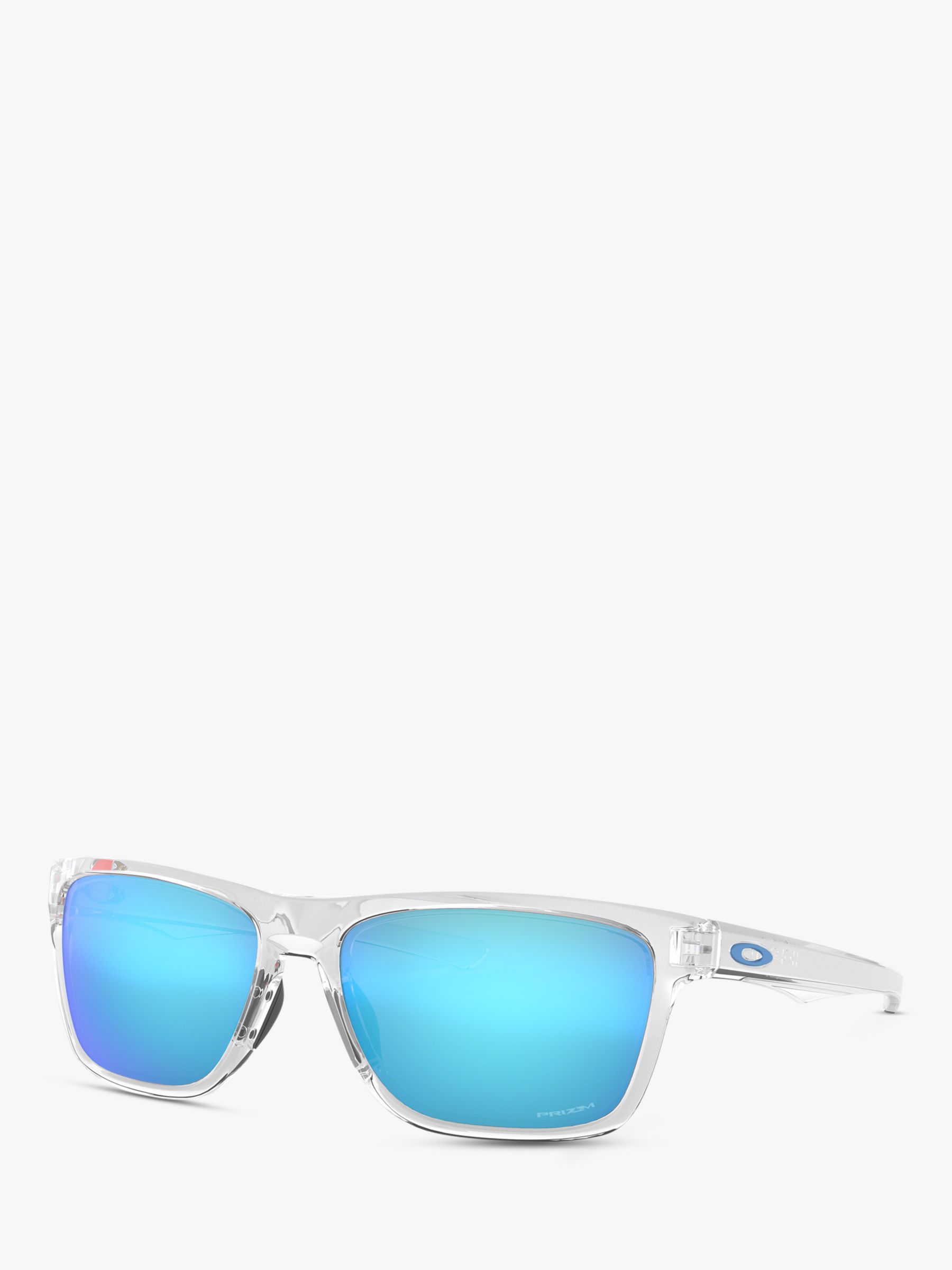 Oakley OO9334 Men's Holston Prizm Square Sunglasses, Clear/Mirror Blue