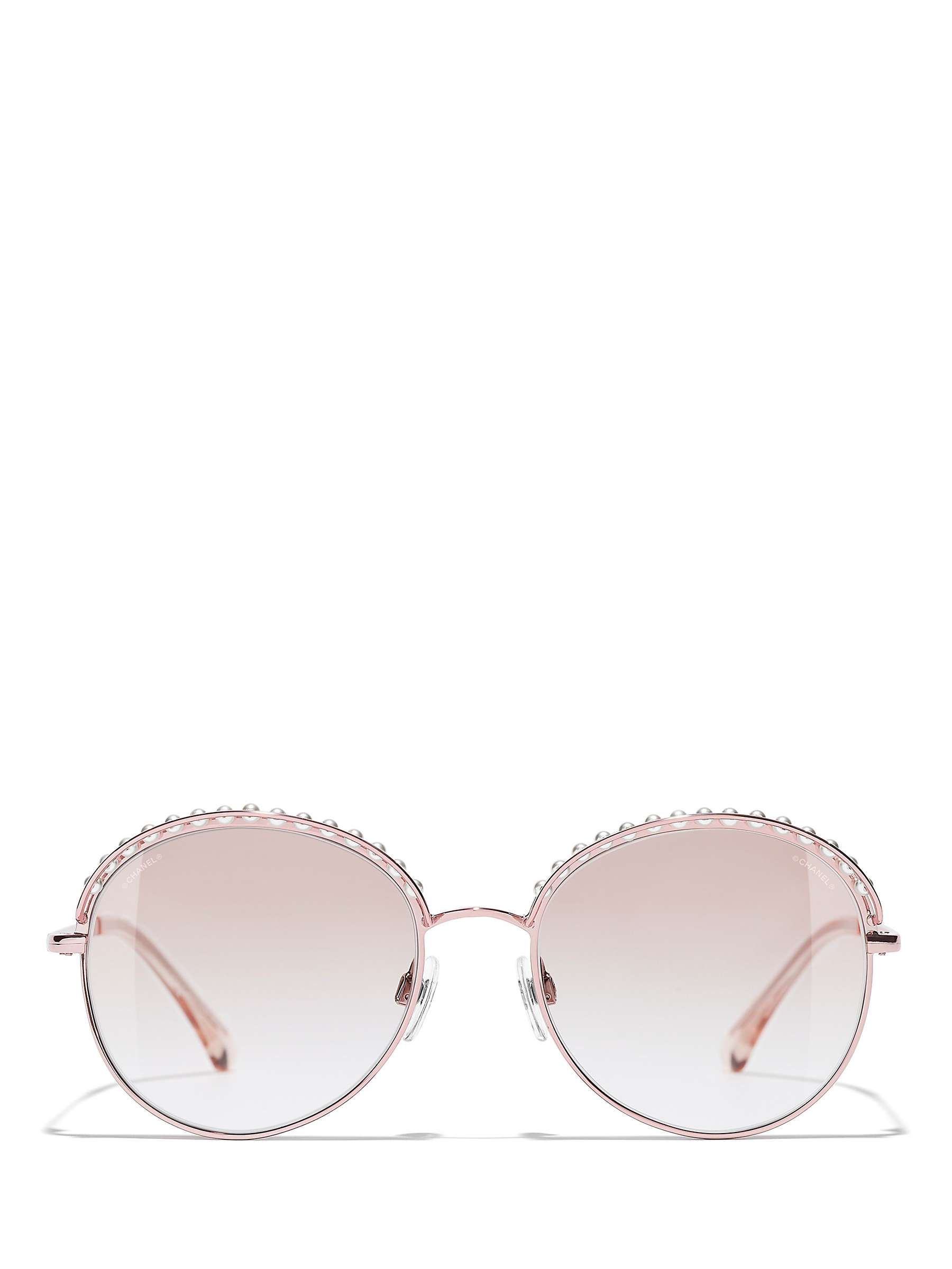 Buy CHANEL Round Sunglasses CH4247H Rose Gold/Blush Gradient Online at johnlewis.com