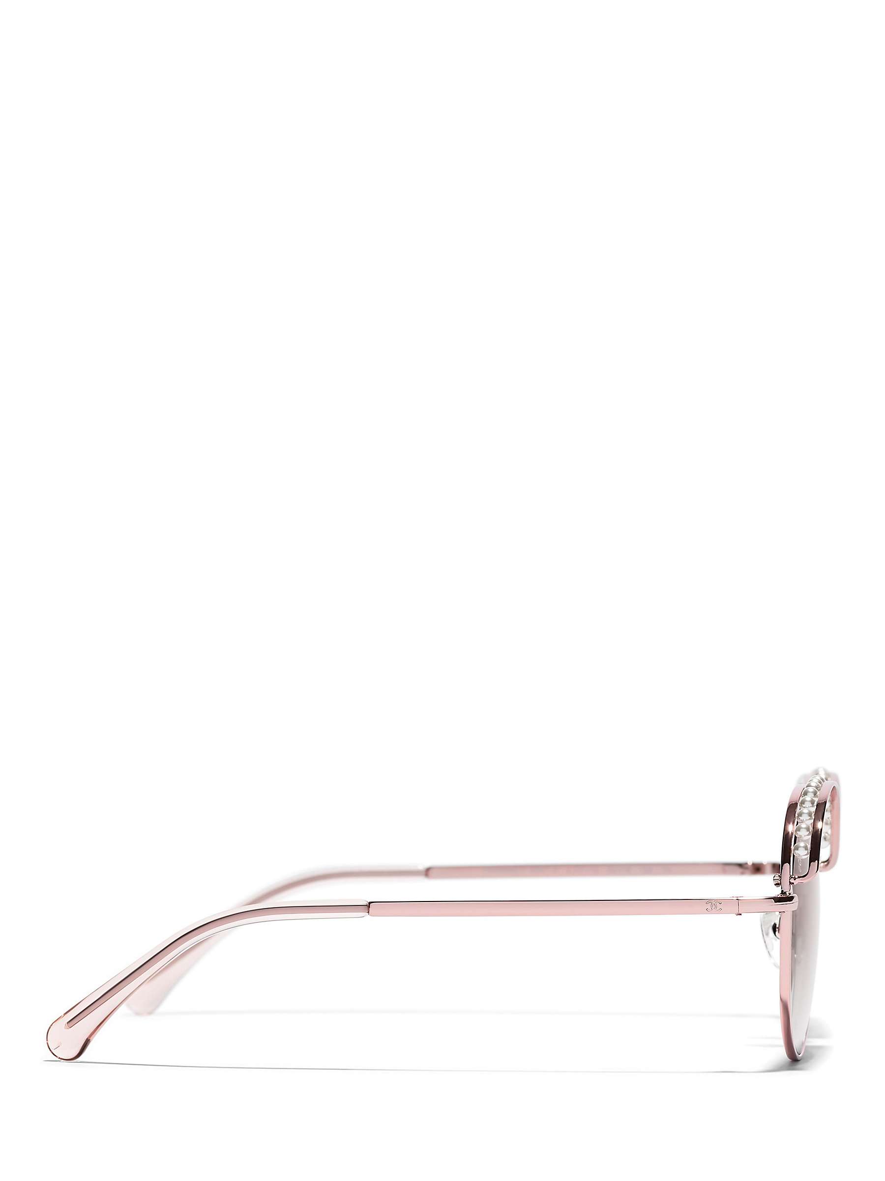 Buy CHANEL Round Sunglasses CH4247H Rose Gold/Blush Gradient Online at johnlewis.com