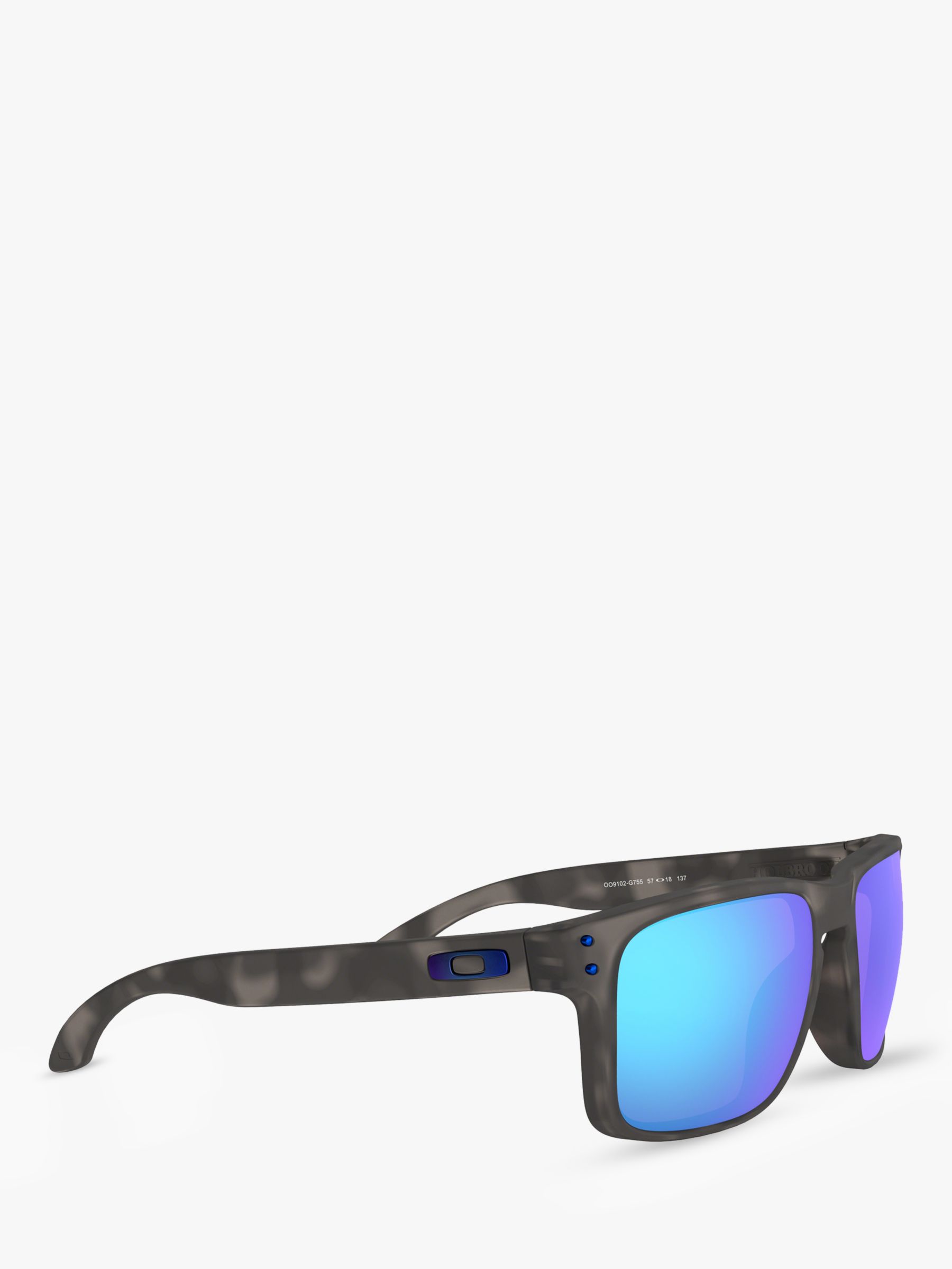 Oakley OO9102 Men's Holbrook Prizm Polarised Square Sunglasses,  Black/Tortoise at John Lewis & Partners