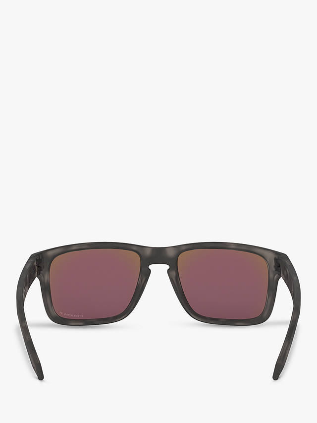 Oakley OO9102 Men's Holbrook Prizm Polarised Square Sunglasses, Black/Tortoise